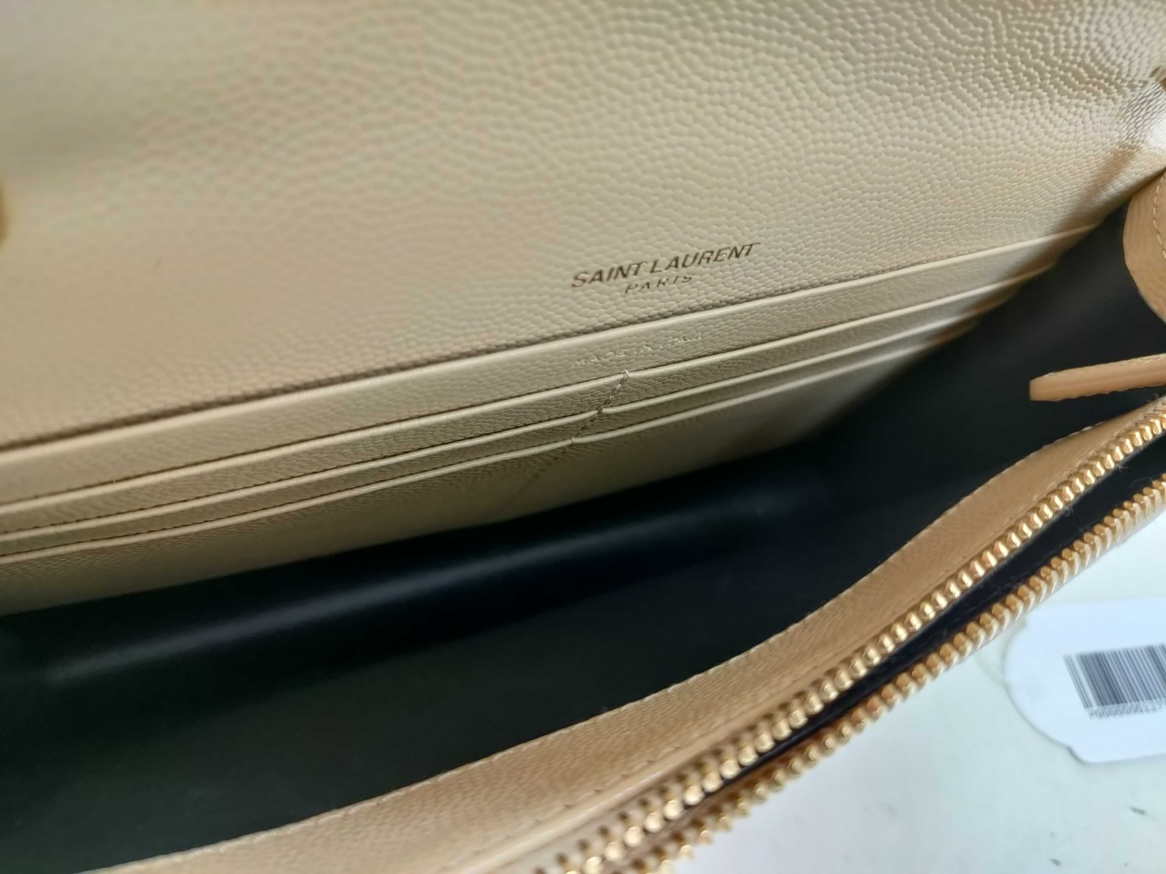 FR-Saint Laurent Paris Cassandra Leather Chain Wallet BEIGE 393953 Shoulder Bag — view 8