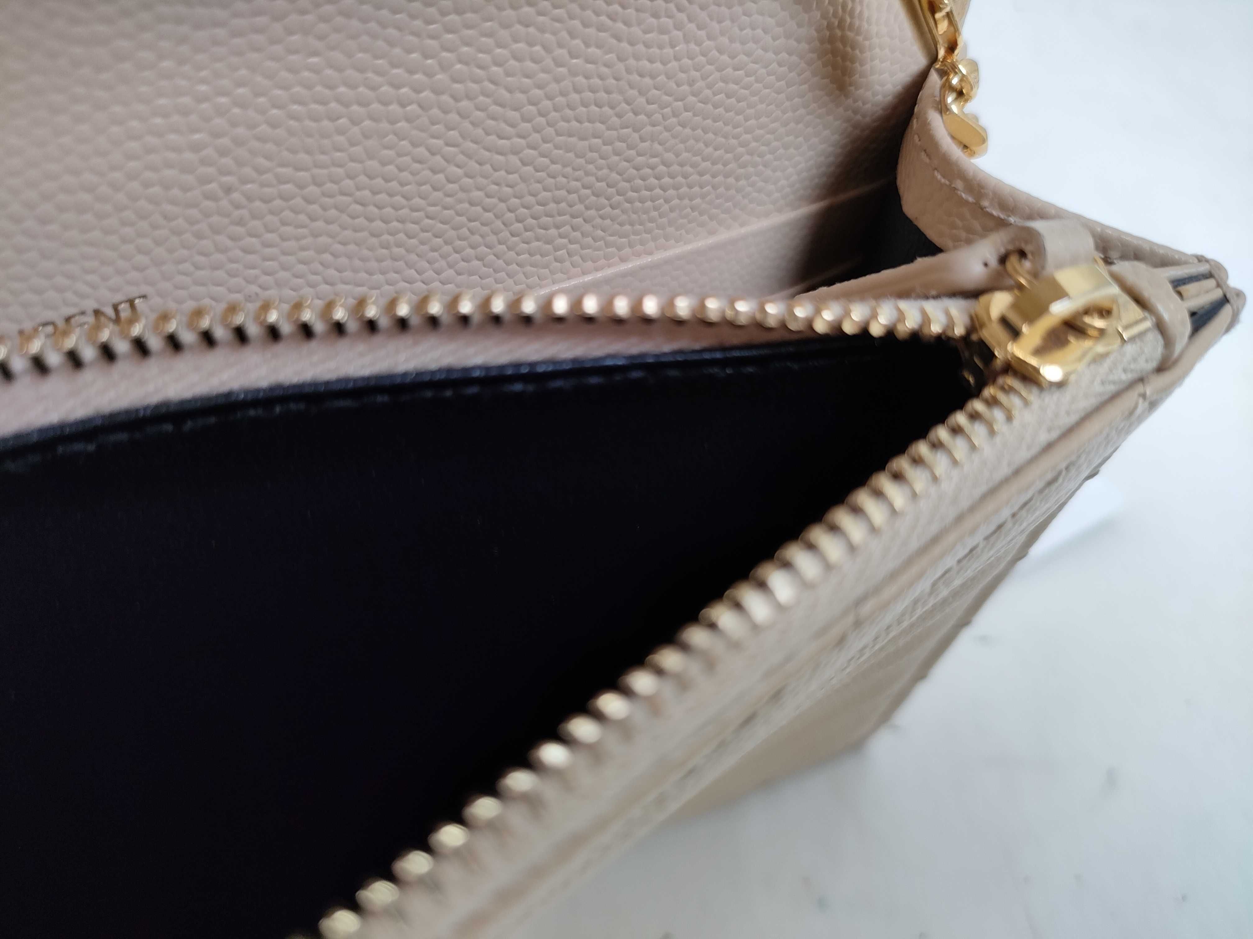 FR-Saint Laurent Paris Cassandra Leather Chain Wallet BEIGE 393953 Shoulder Bag — view 10