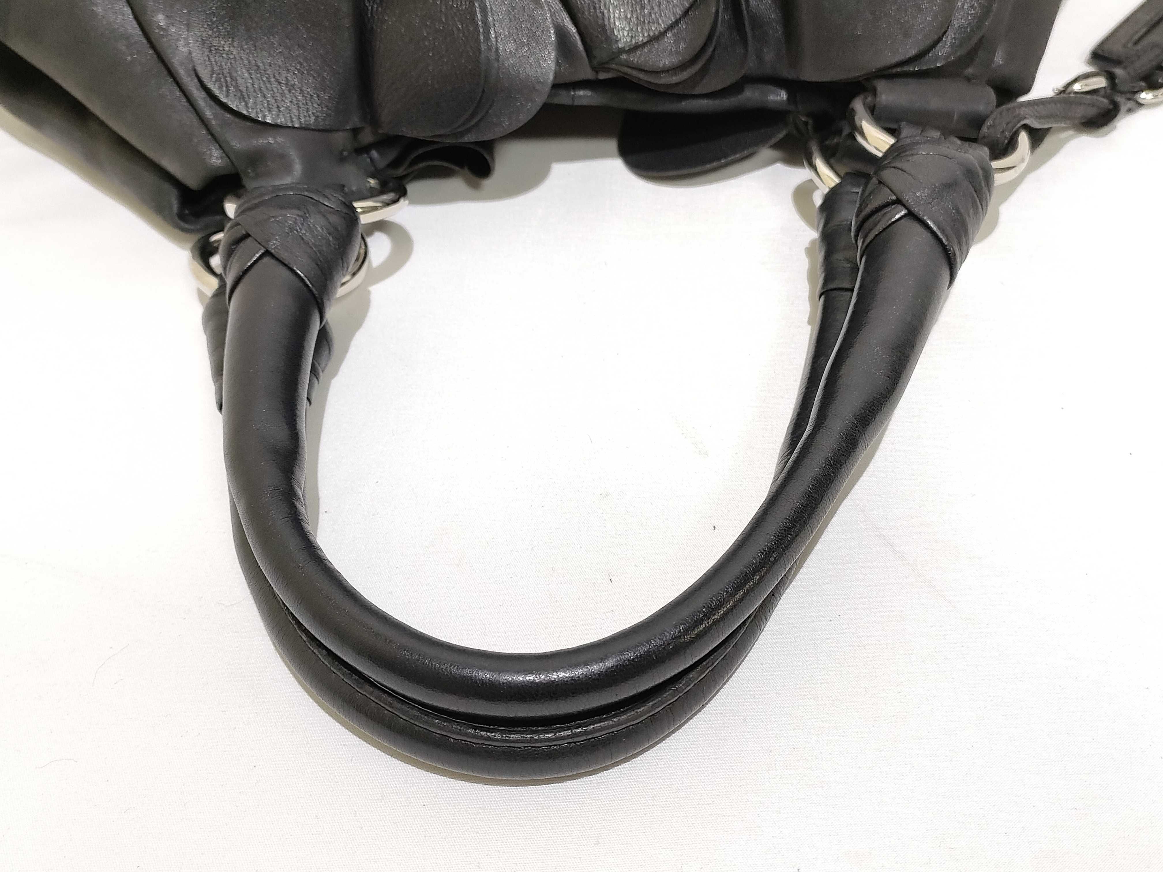 Leather Frill Shoulder Bag Handbag — view 3