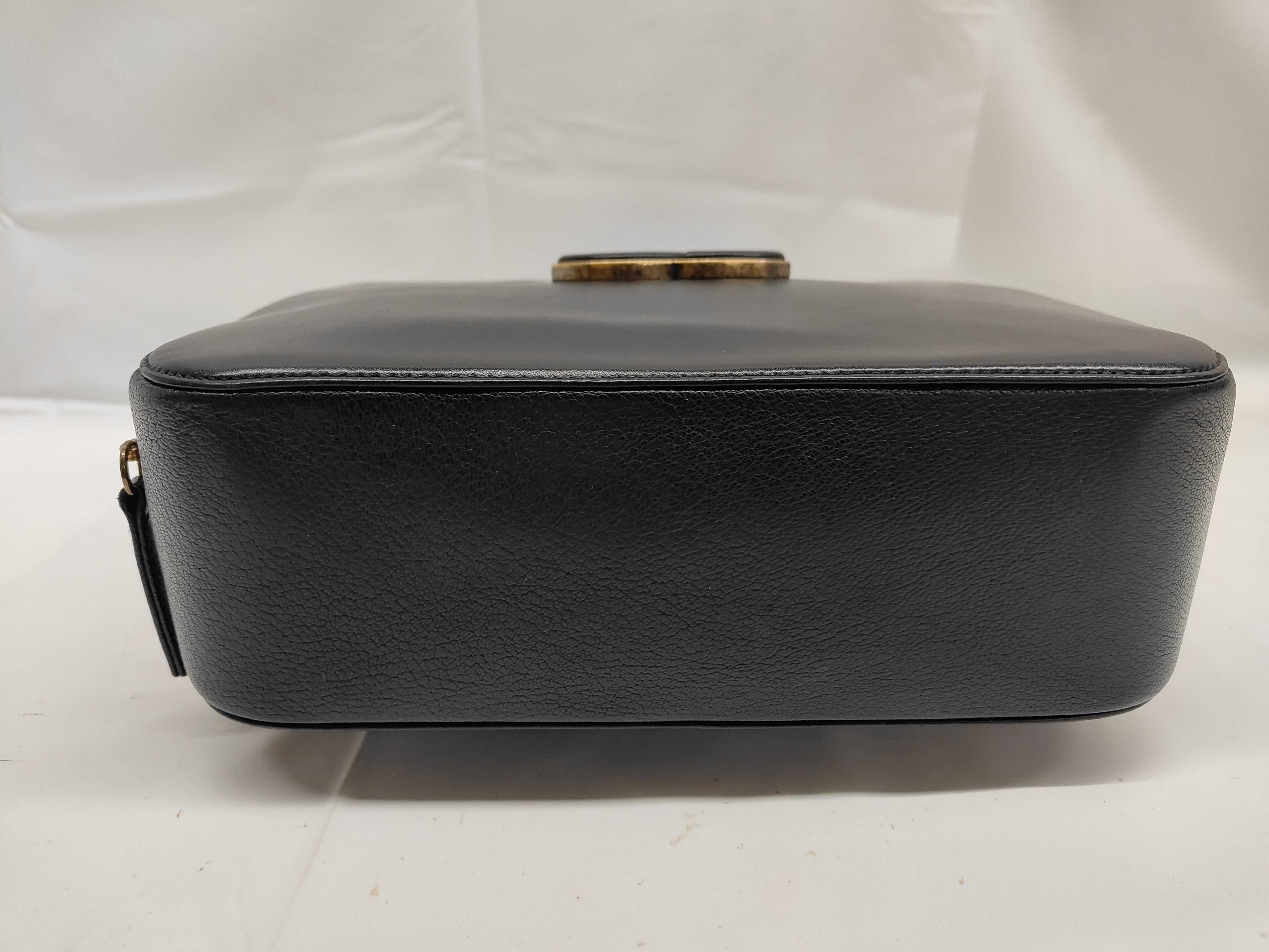 Leather Bag (Coco Mark) 2-Way Handbag/Chain Shoulder Bag, Black — view 6