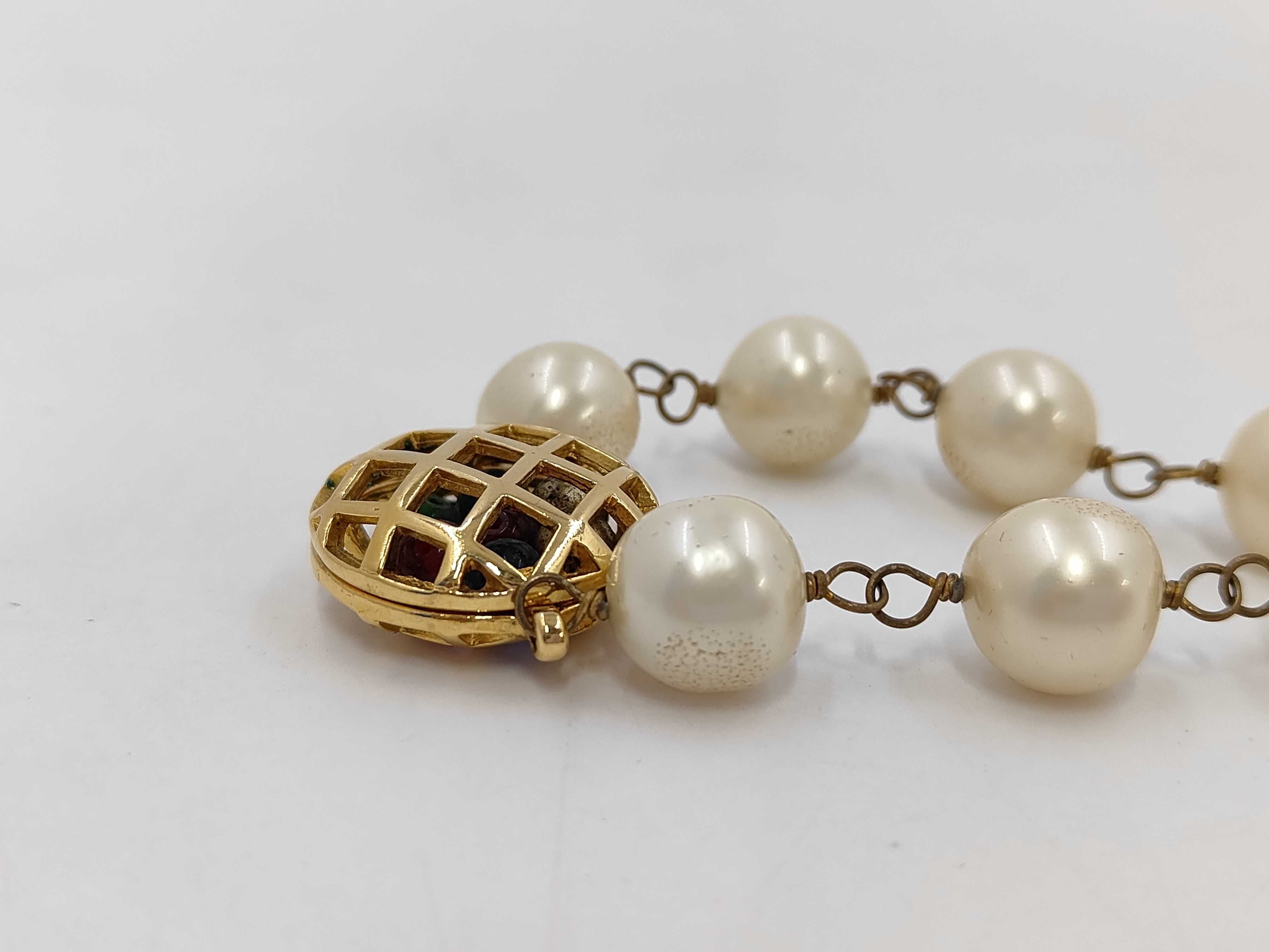 Gripoix Faux Pearl Long Necklace — view 2