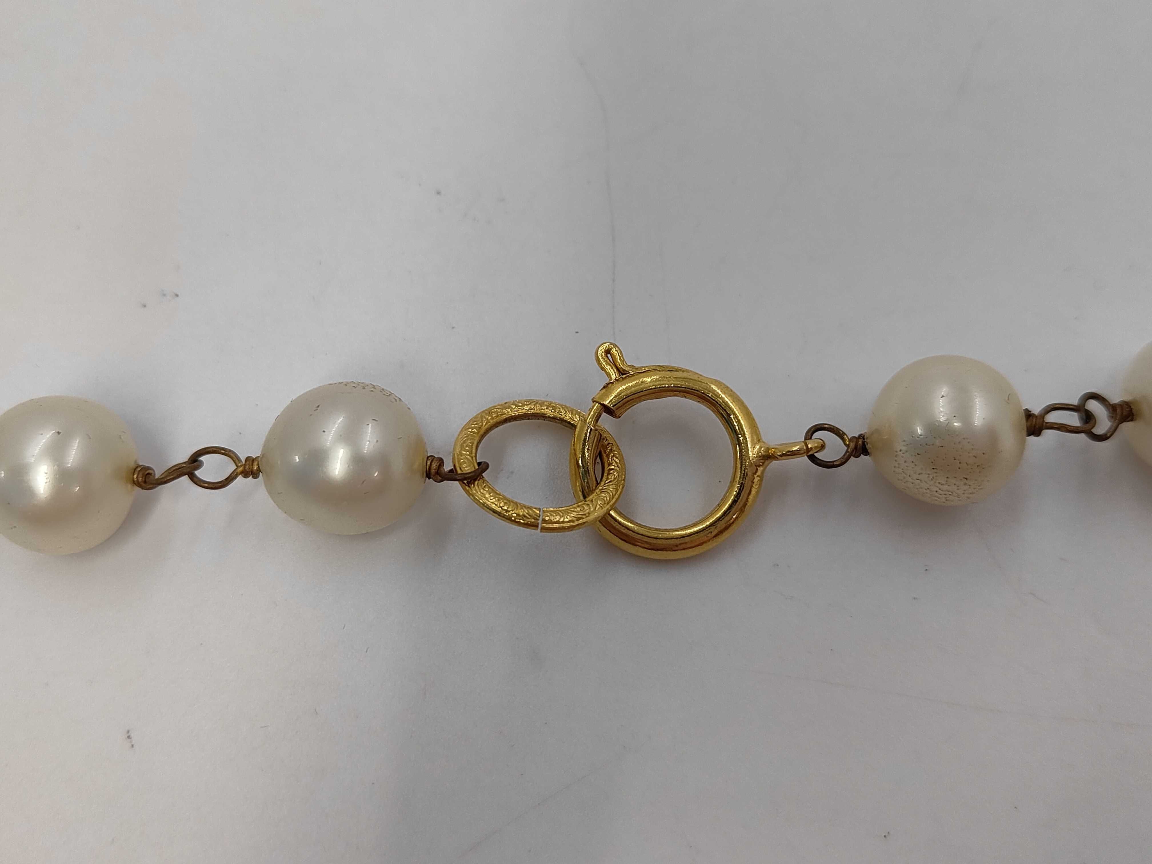 Gripoix Faux Pearl Long Necklace — view 3