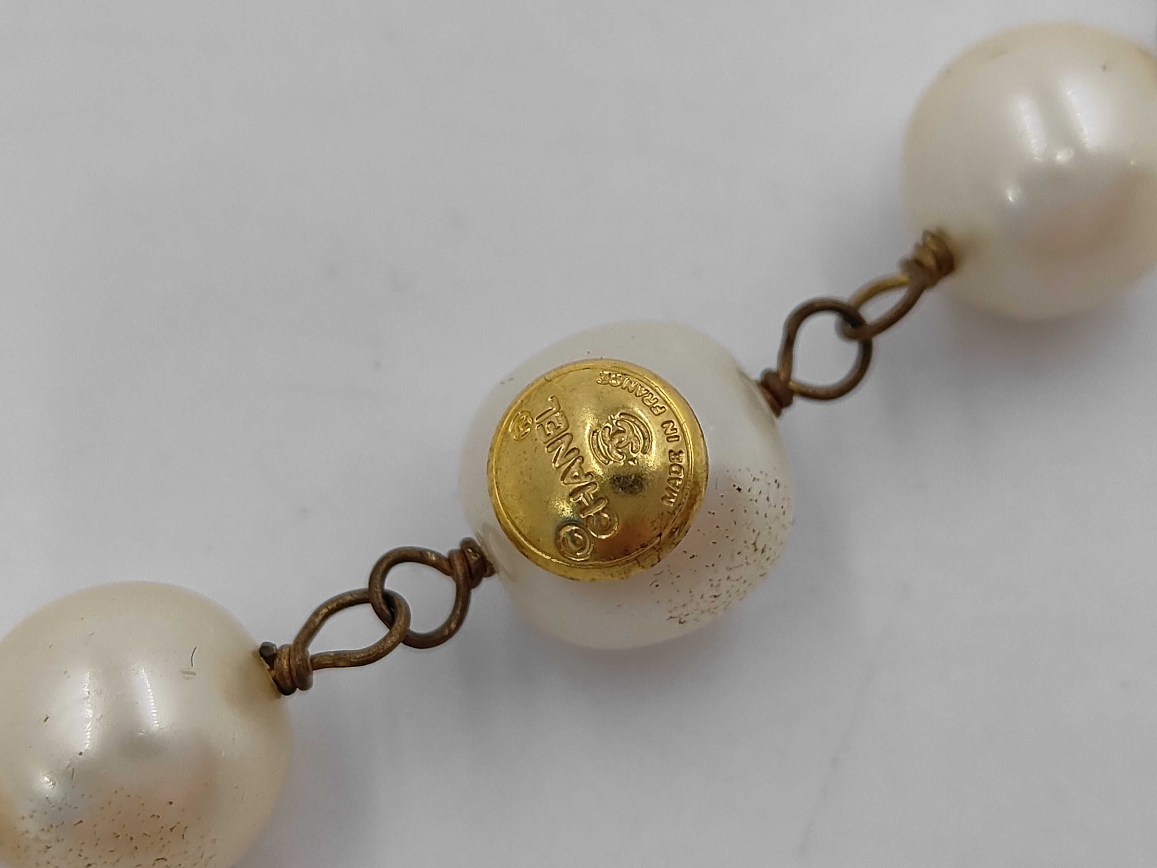 Gripoix Faux Pearl Long Necklace — view 4