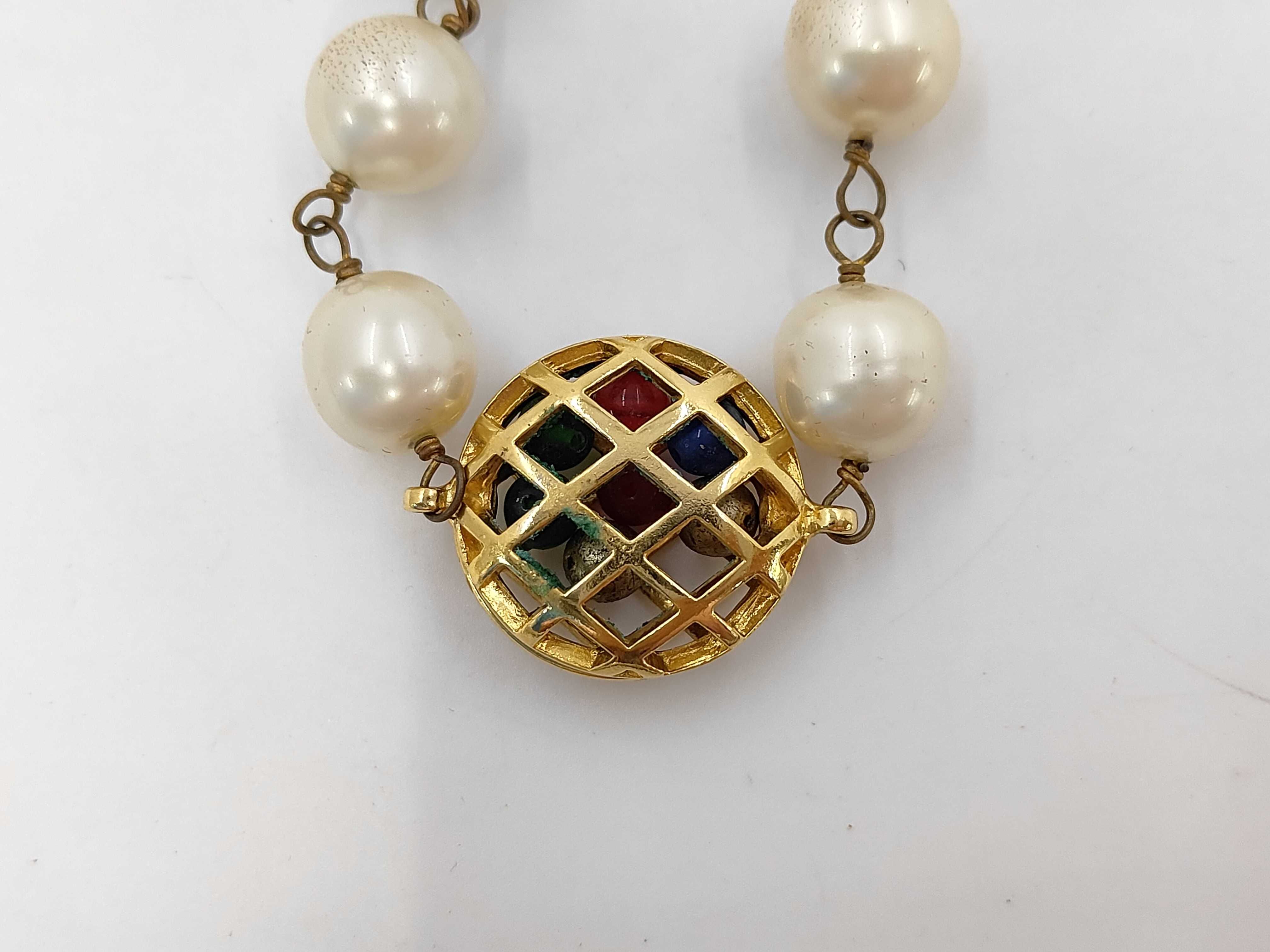 Gripoix Faux Pearl Long Necklace — view 5
