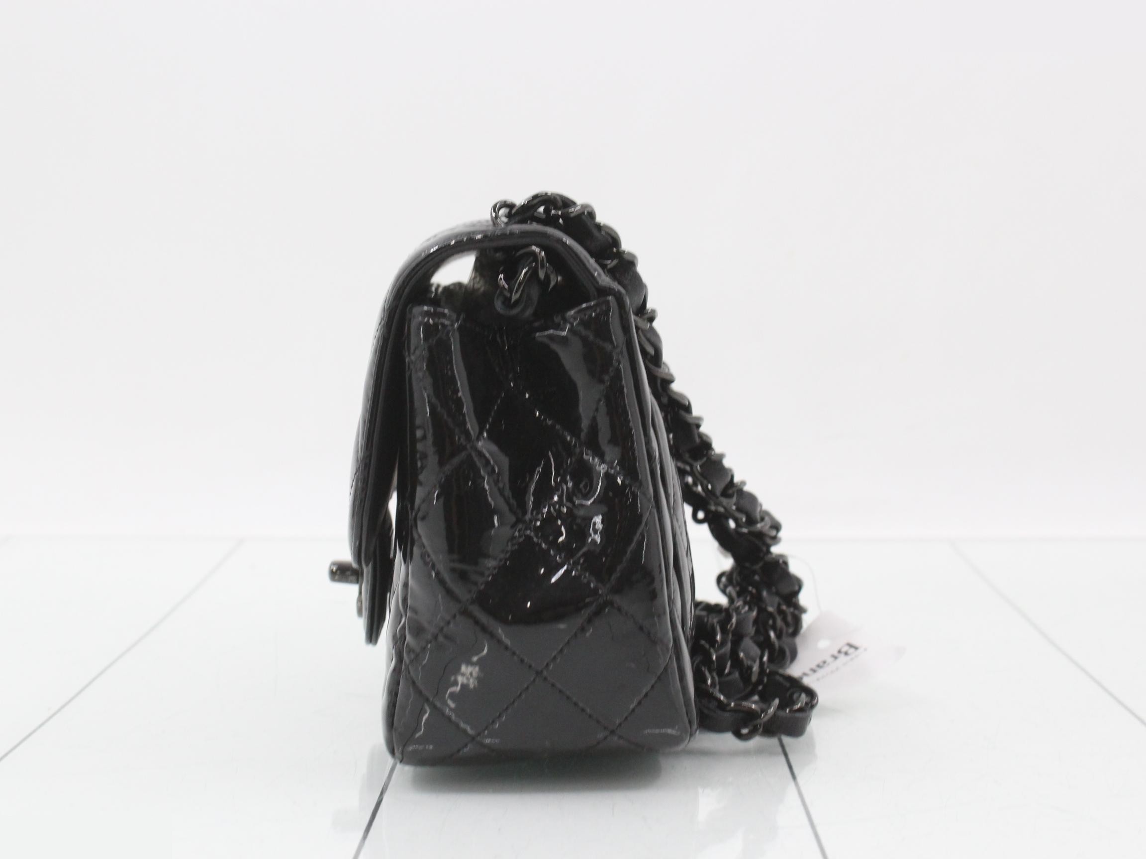 Enamel Matelassé Shoulder Bag — view 3