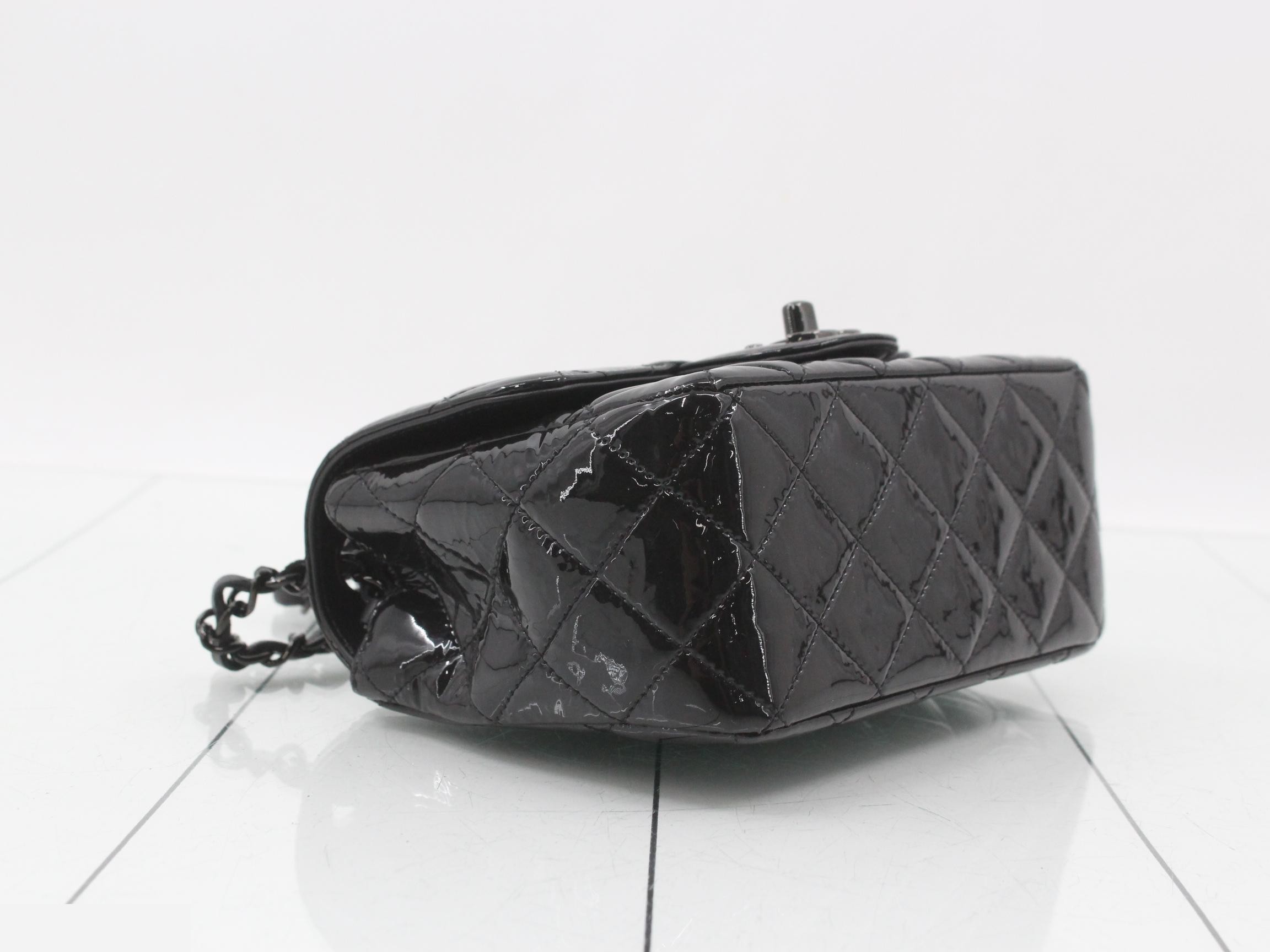 Enamel Matelassé Shoulder Bag — view 5