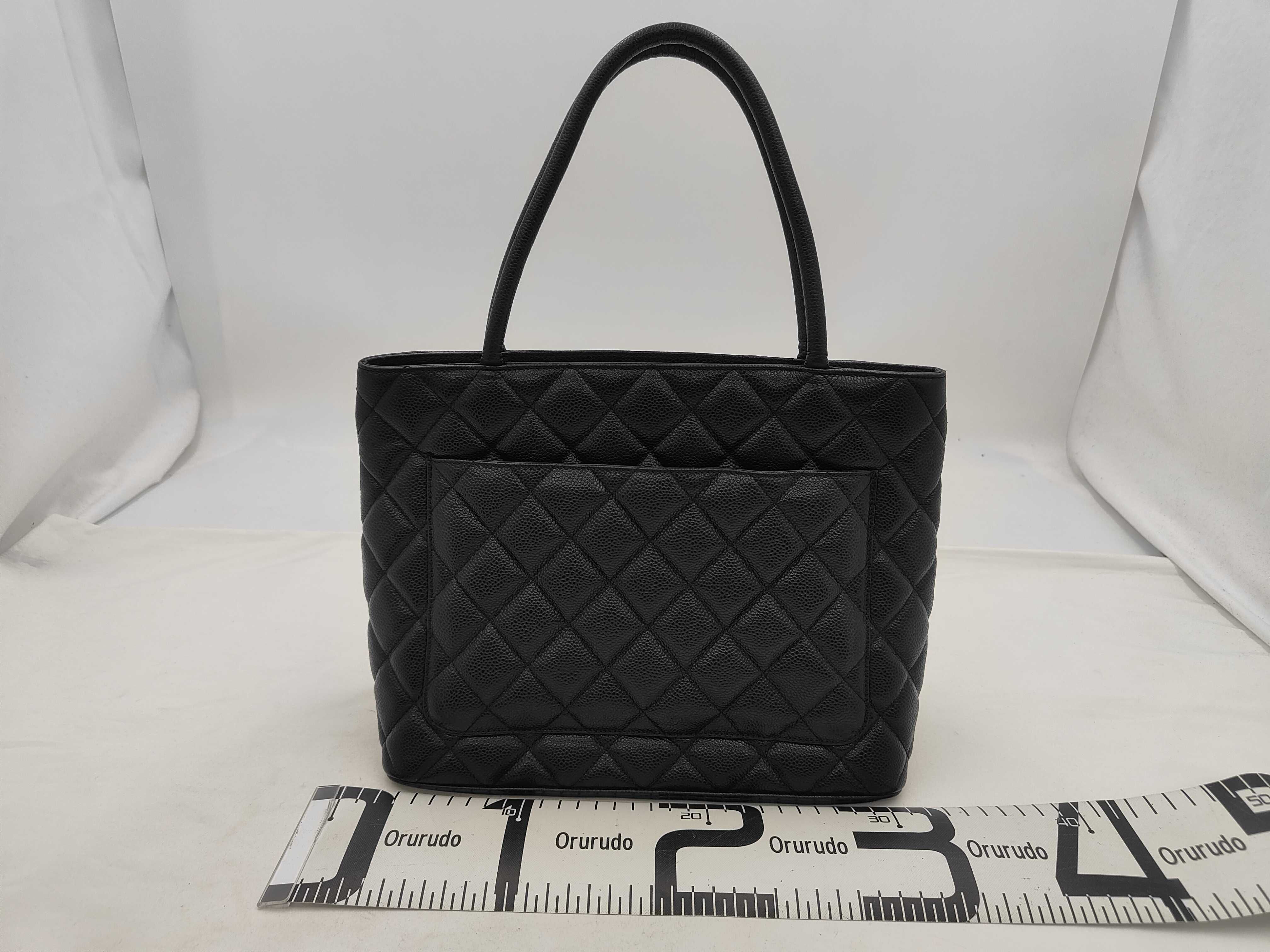 Reissue Tote Bag, Black Caviar Leather — view 2