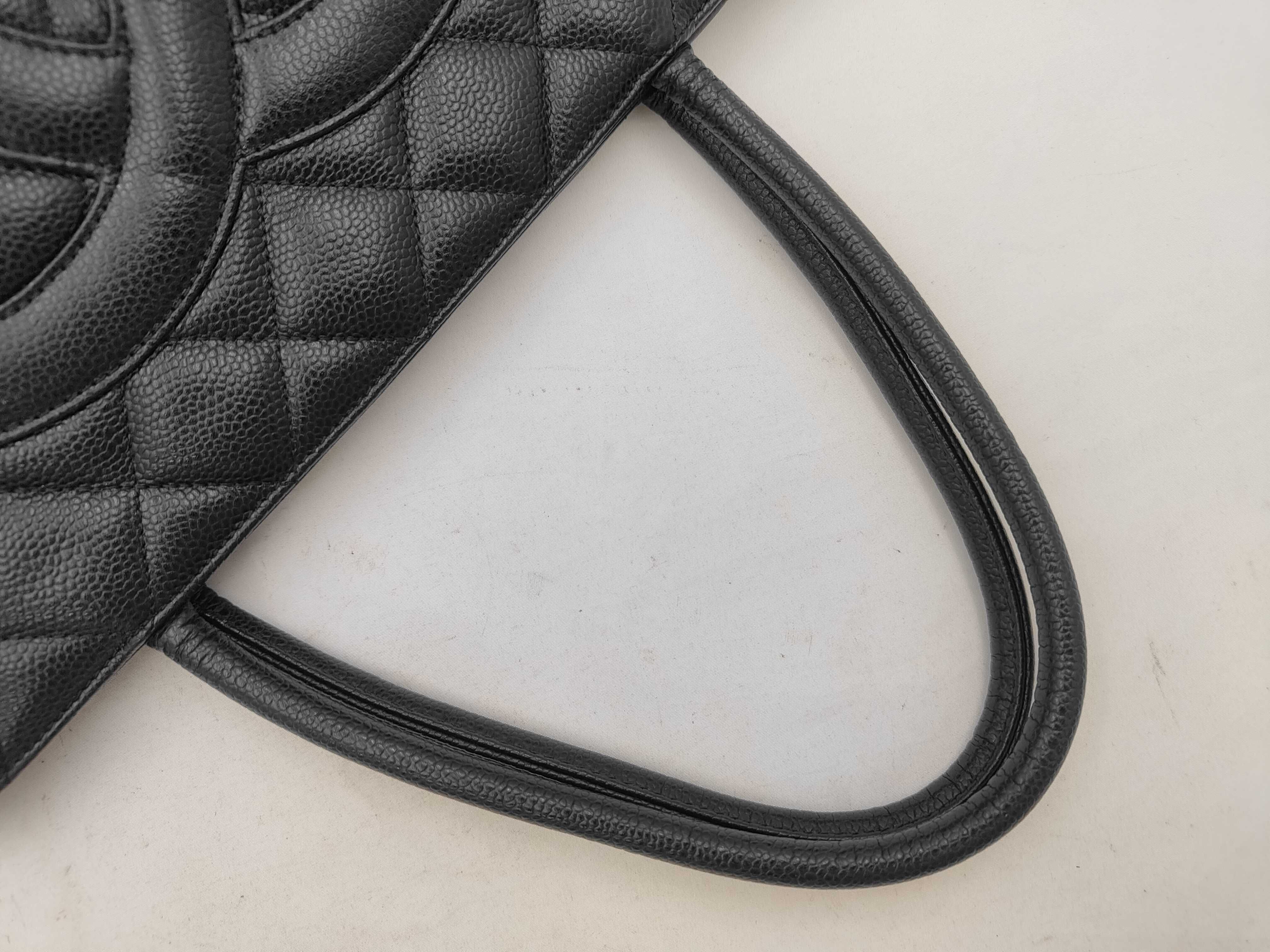 Reissue Tote Bag, Black Caviar Leather — view 3