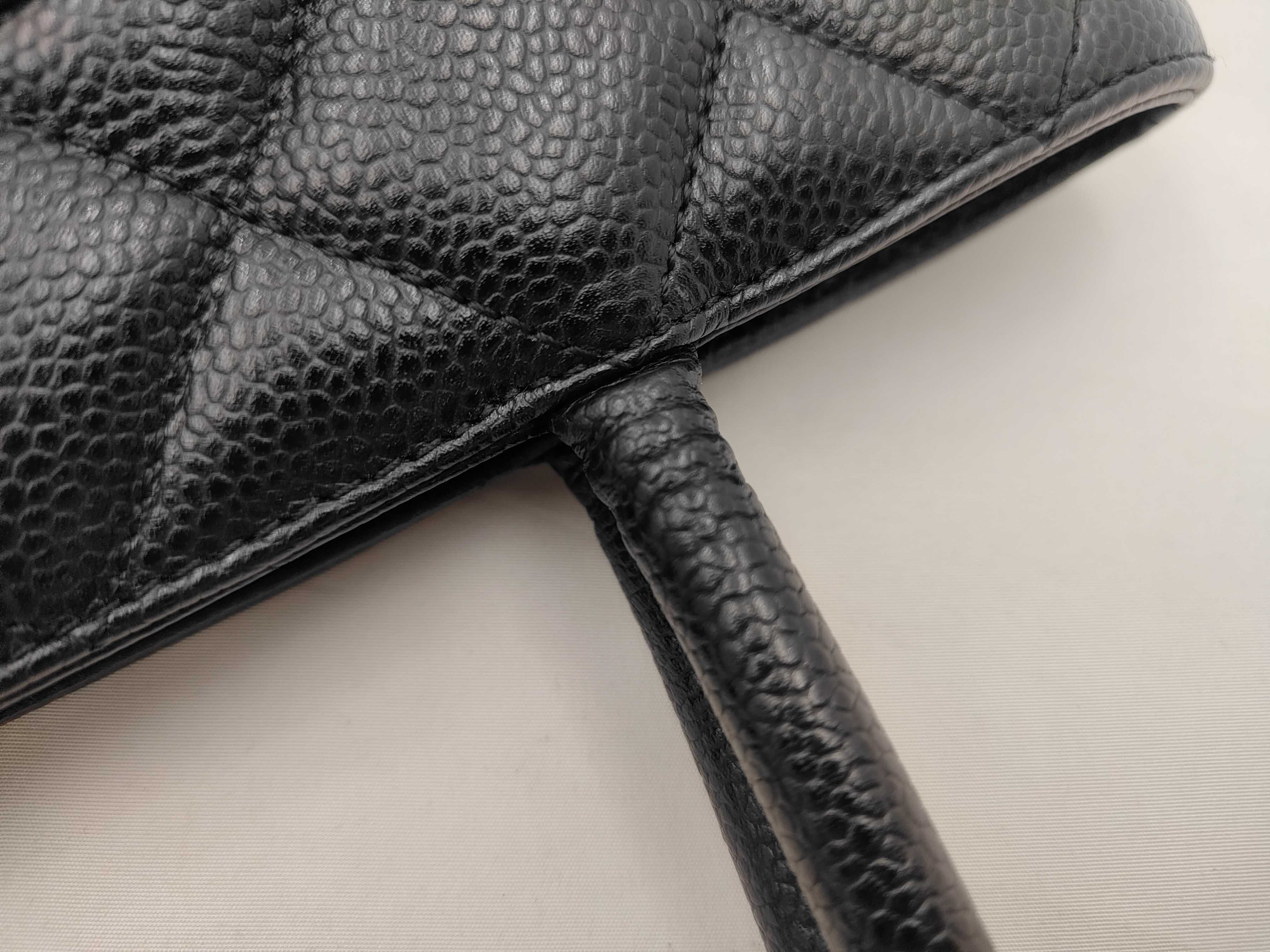 Reissue Tote Bag, Black Caviar Leather — view 5