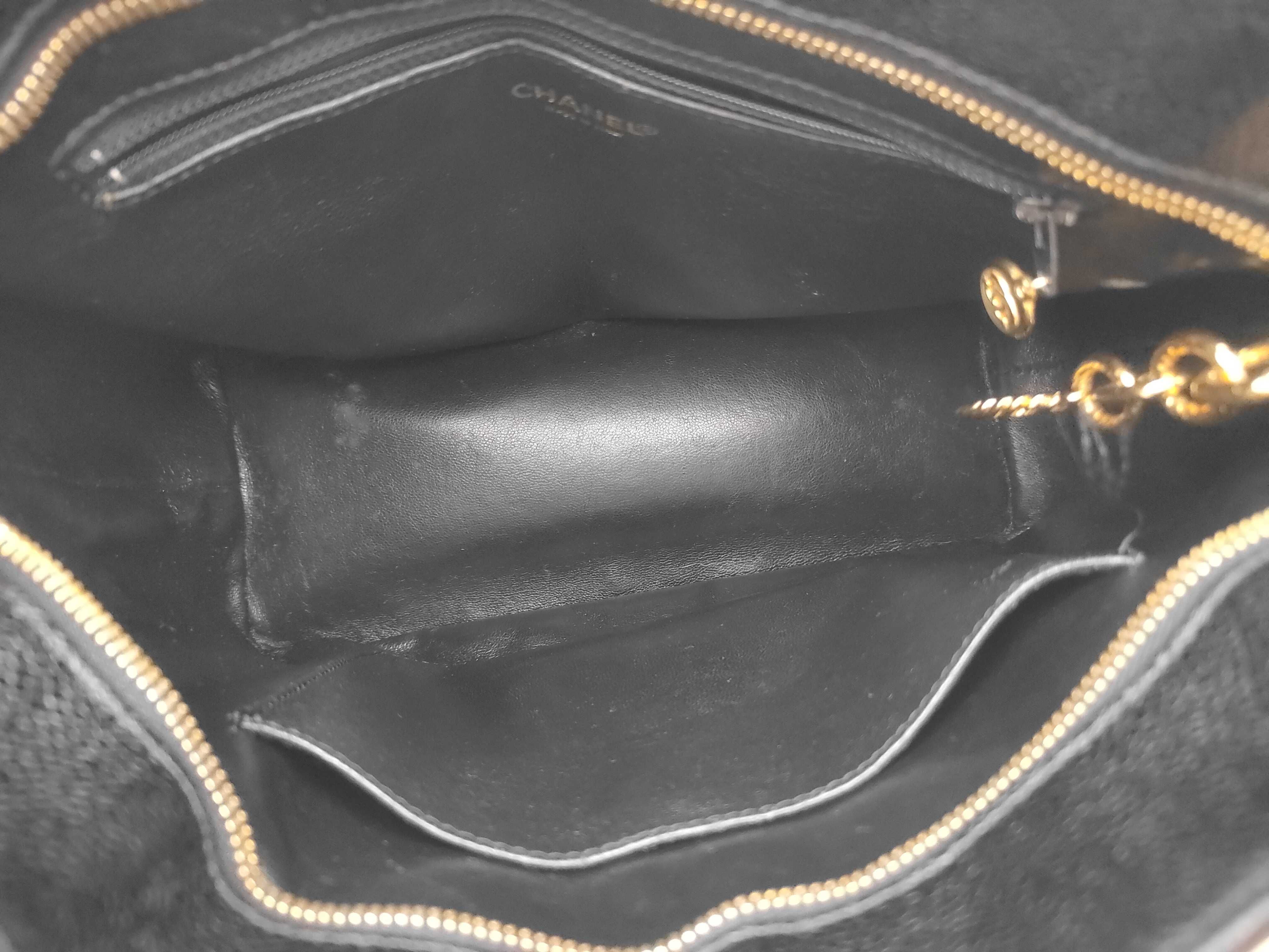 Reissue Tote Bag, Black Caviar Leather — view 8