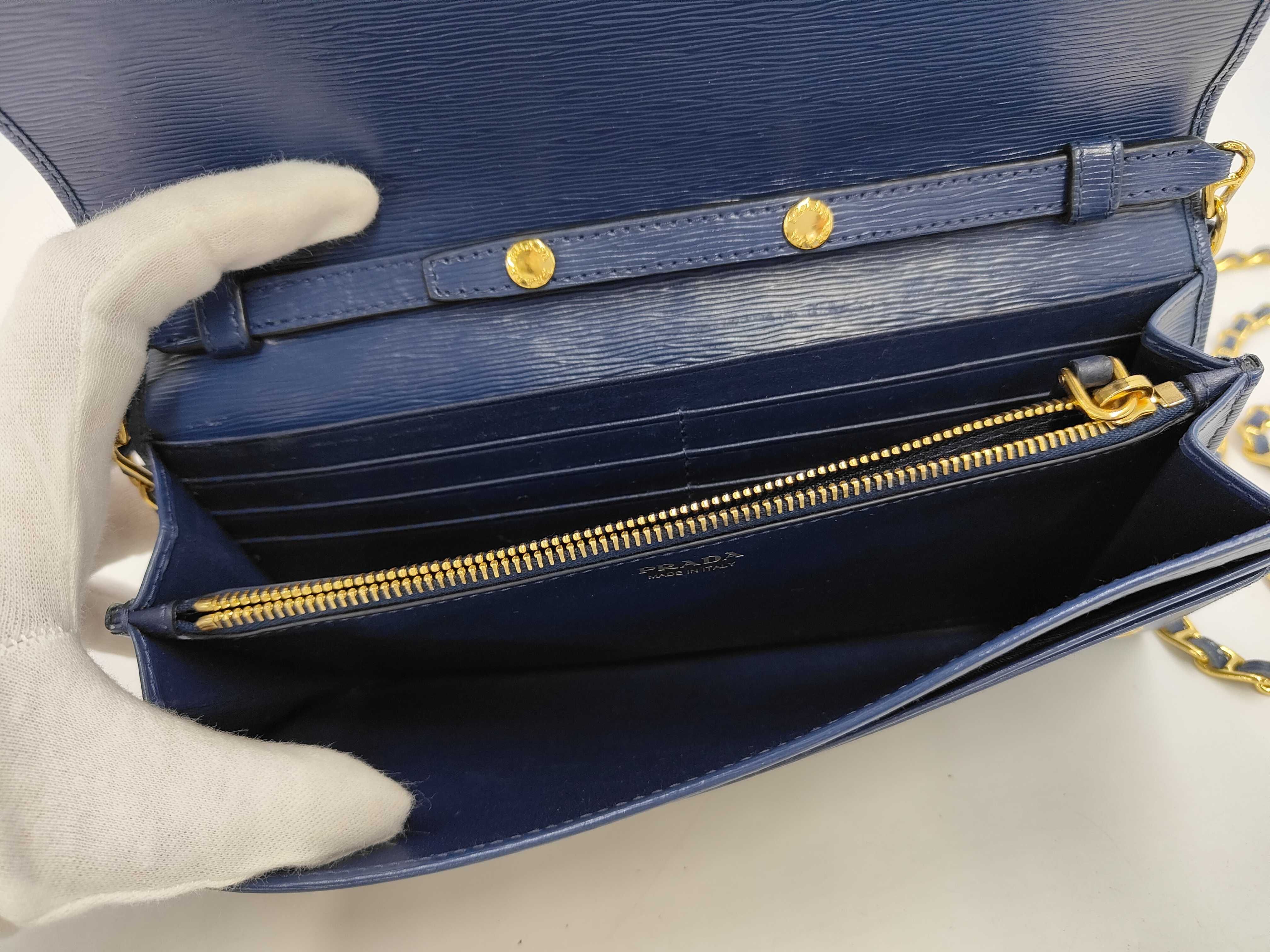 Vitello Move Chain Wallet on Chain Blue 1MT290 Shoulder Bag — view 9