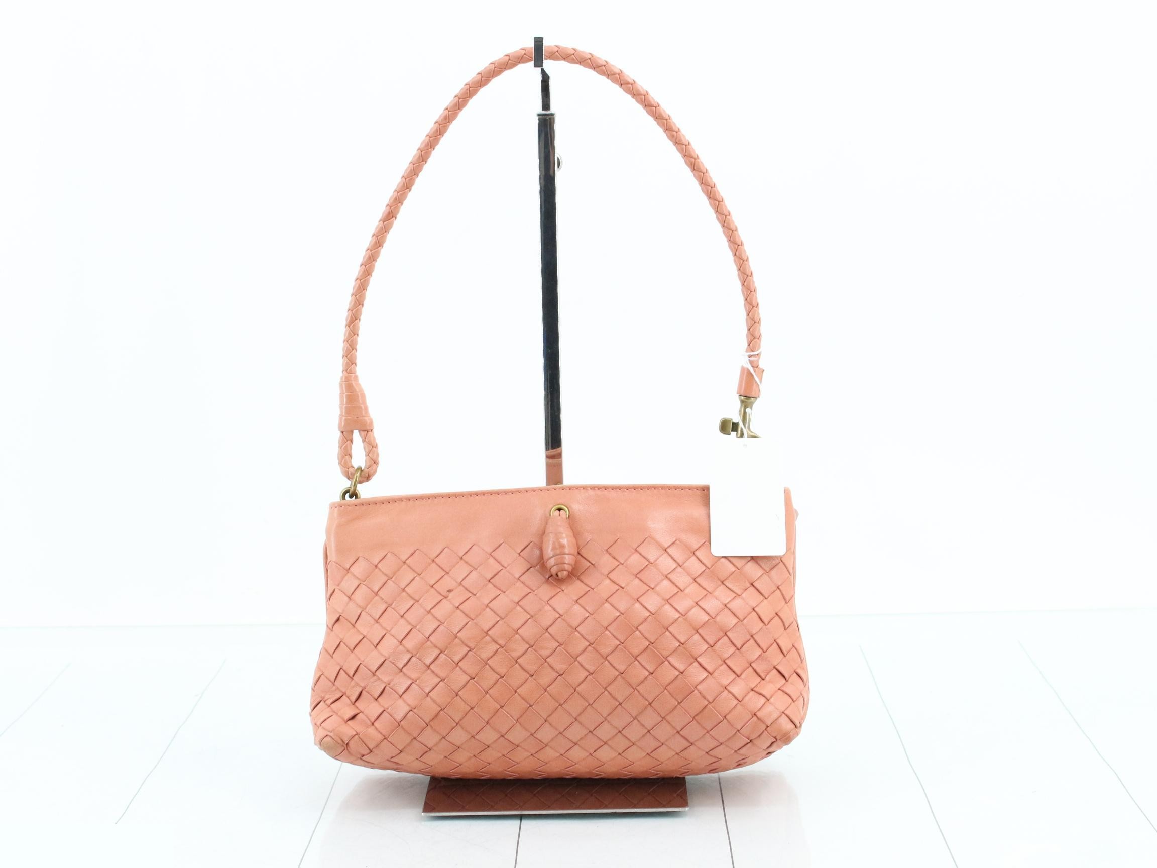 Intrecciato Leather One-Shoulder Bag — view 2