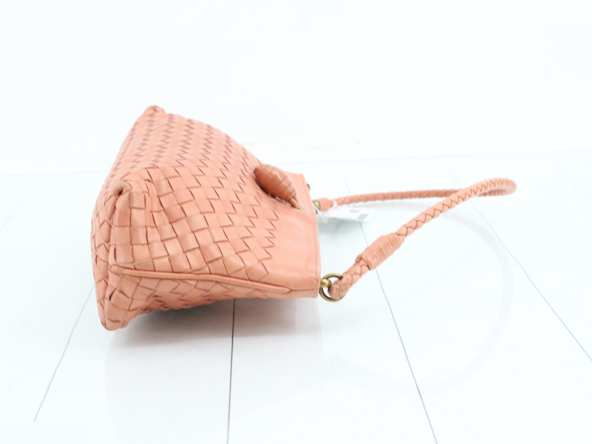 Intrecciato Leather One-Shoulder Bag — view 3