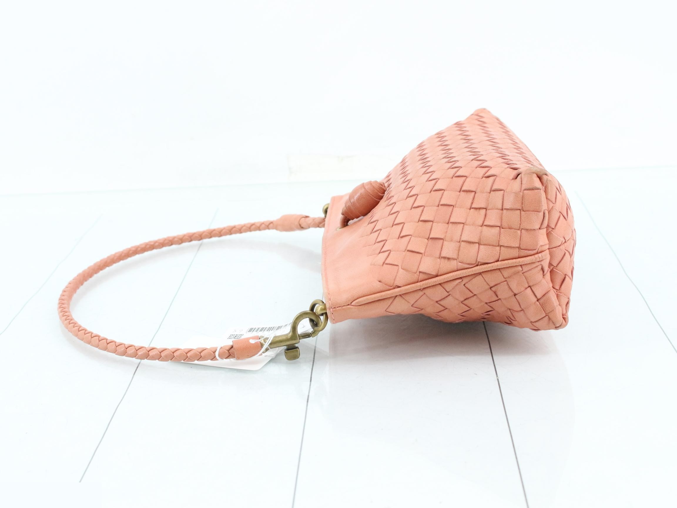 Intrecciato Leather One-Shoulder Bag — view 4