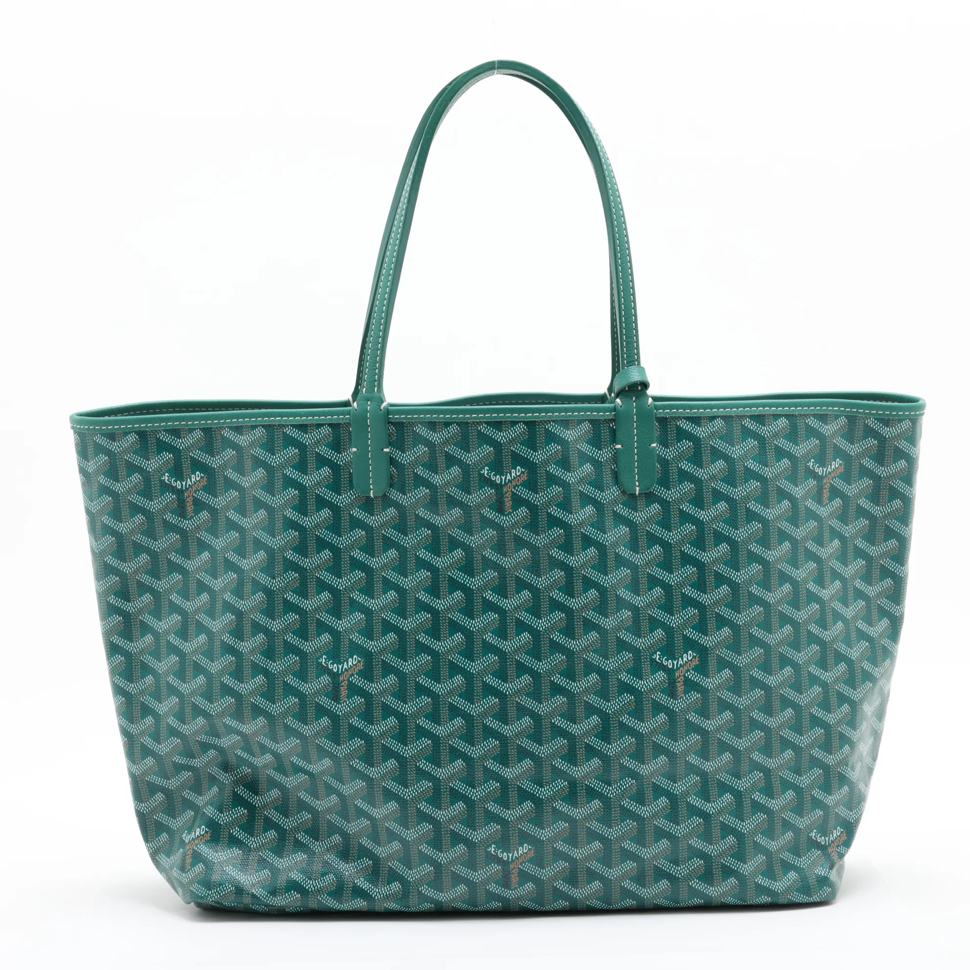 Saint Louis PM PVC x Leather Tote Bag, Green — view 2