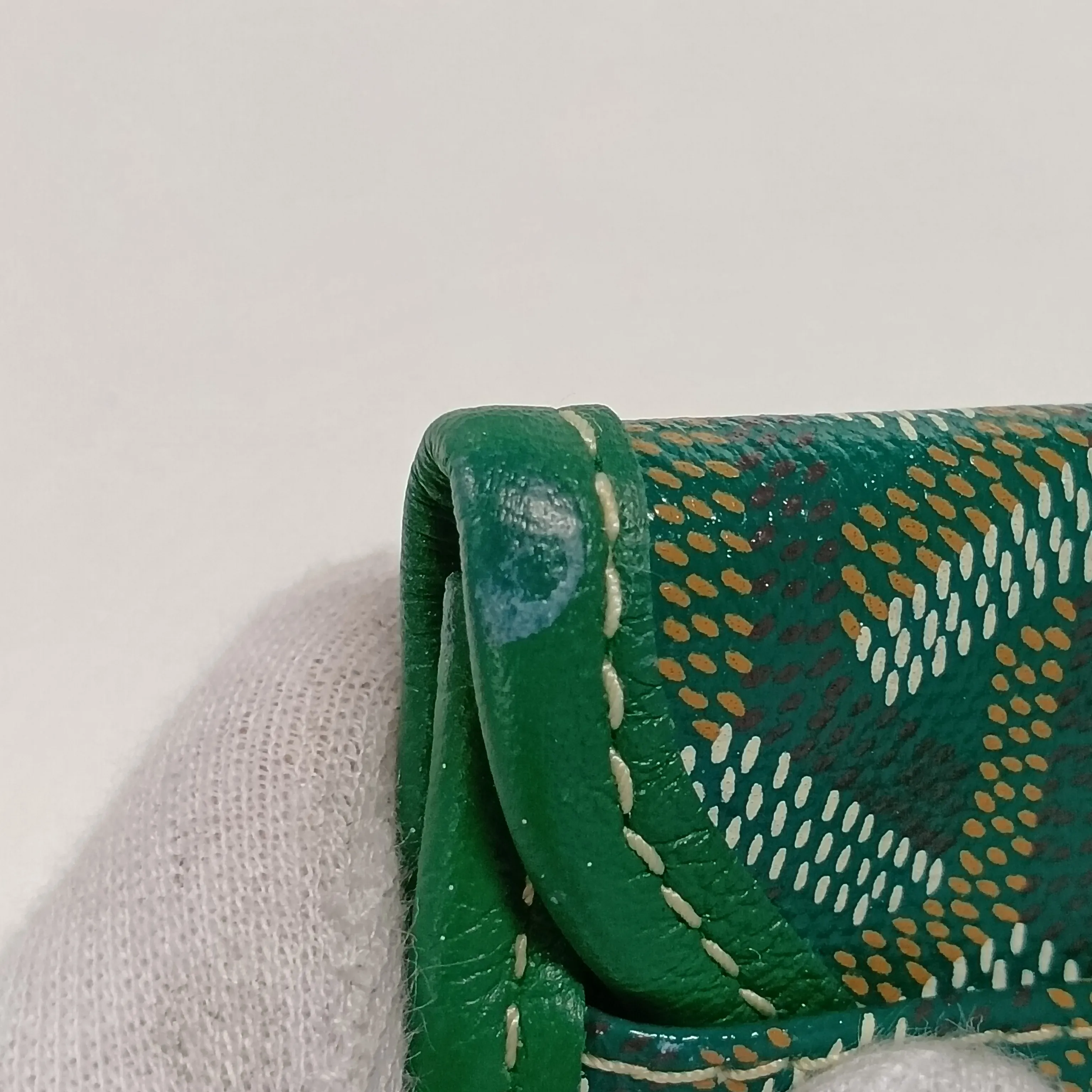 Saint Louis PM PVC x Leather Tote Bag, Green — view 15