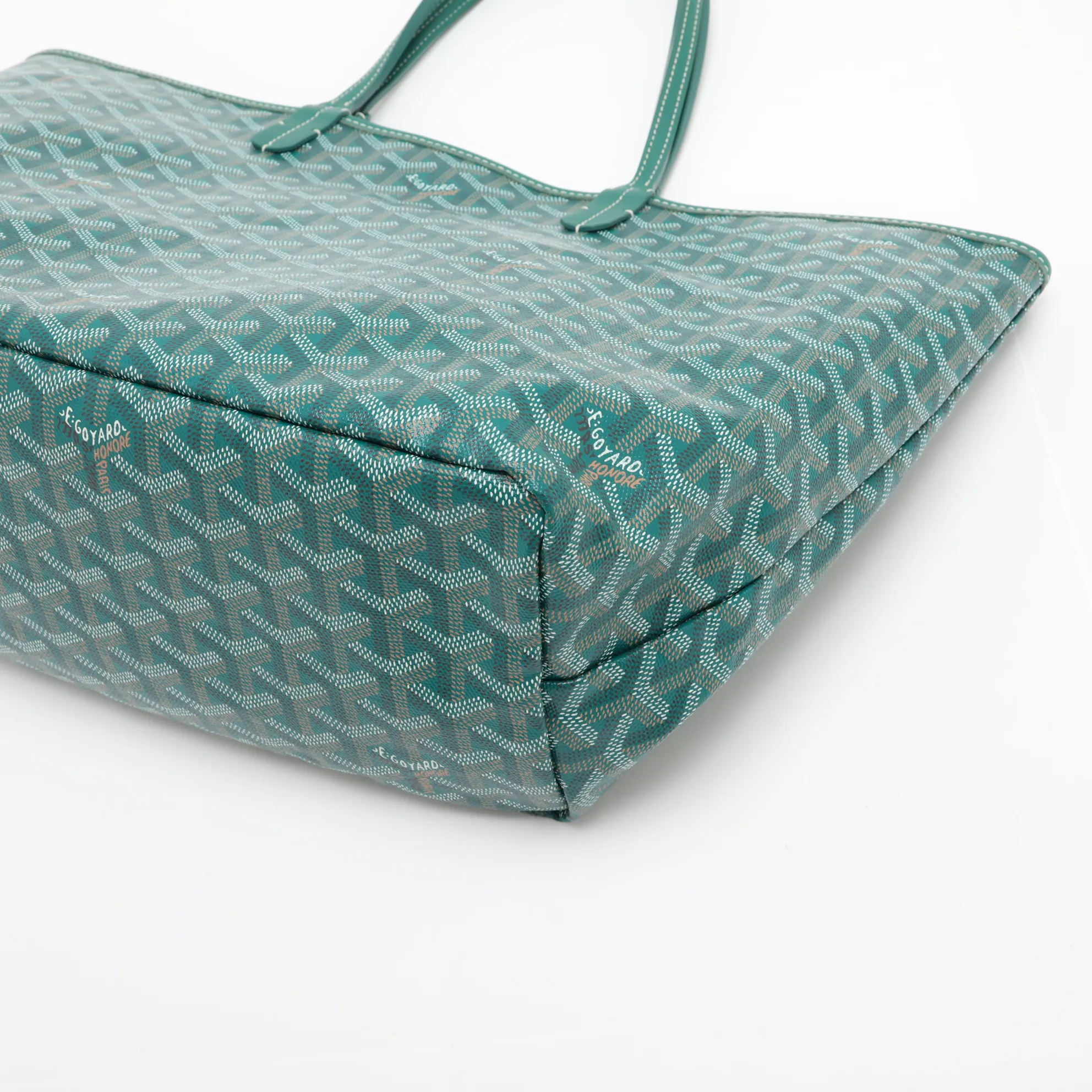 Saint Louis PM PVC x Leather Tote Bag, Green — view 3