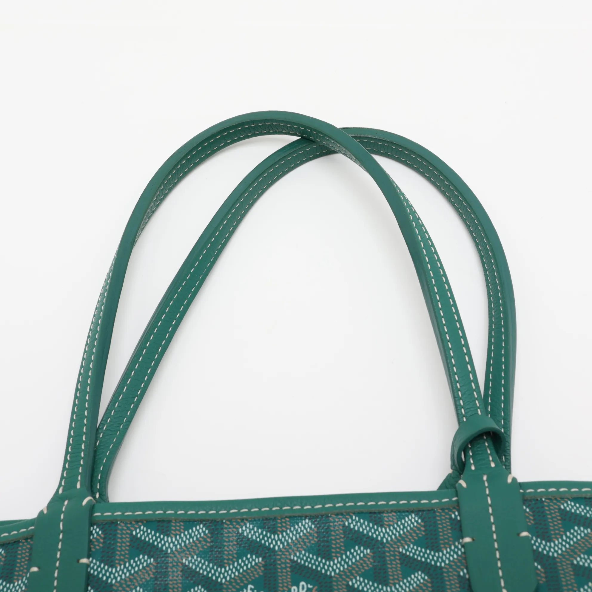 Saint Louis PM PVC x Leather Tote Bag, Green — view 6