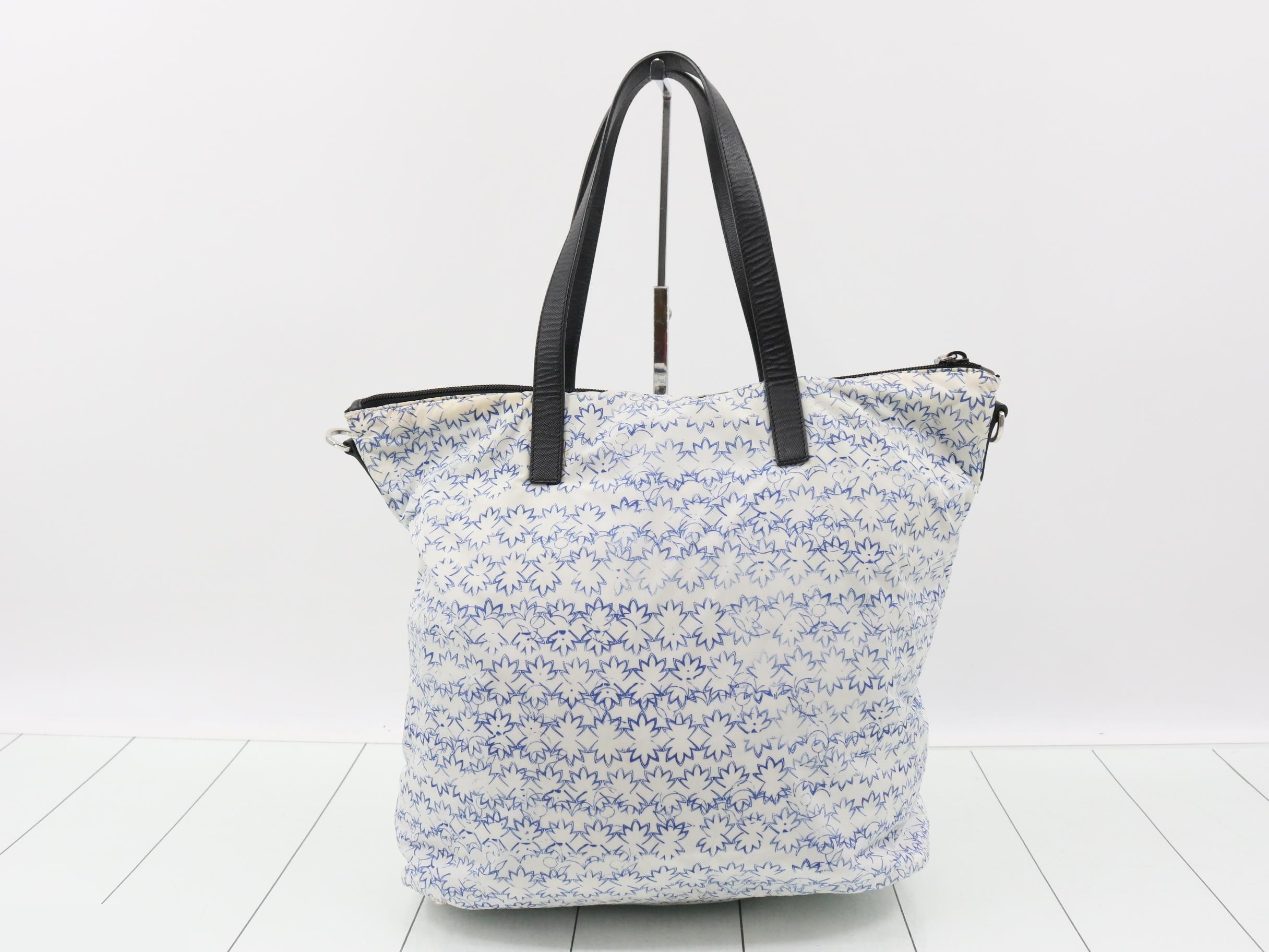 Nylon bag/tote bag, floral pattern — view 2