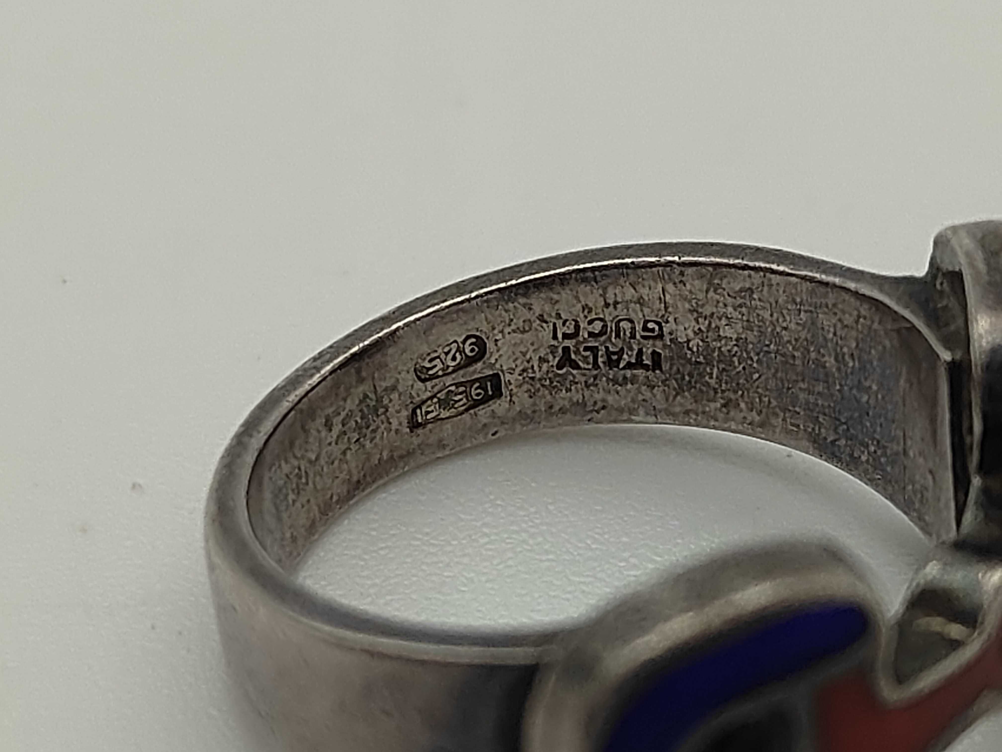Horsebit Ring, Blue Silver Ring — view 4
