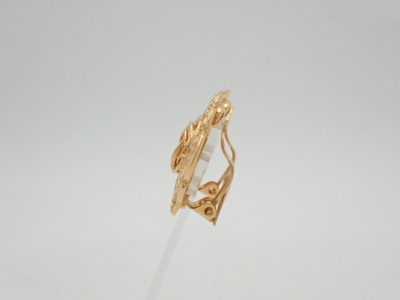 Earrings with Coco Mark design, gold. — view 3