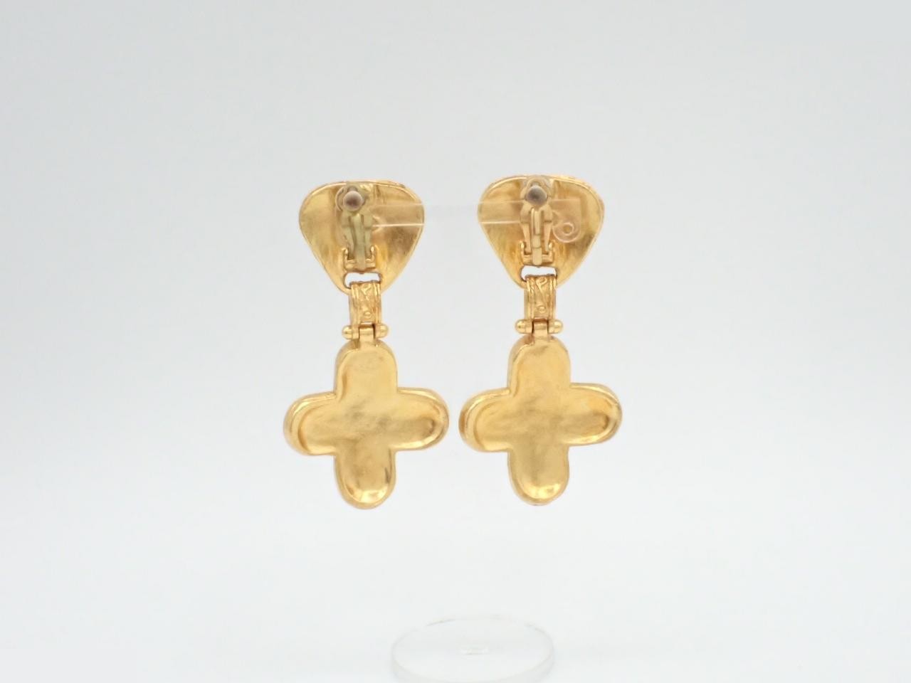 Vintage Classic Cross Coco Mark Earrings — view 2