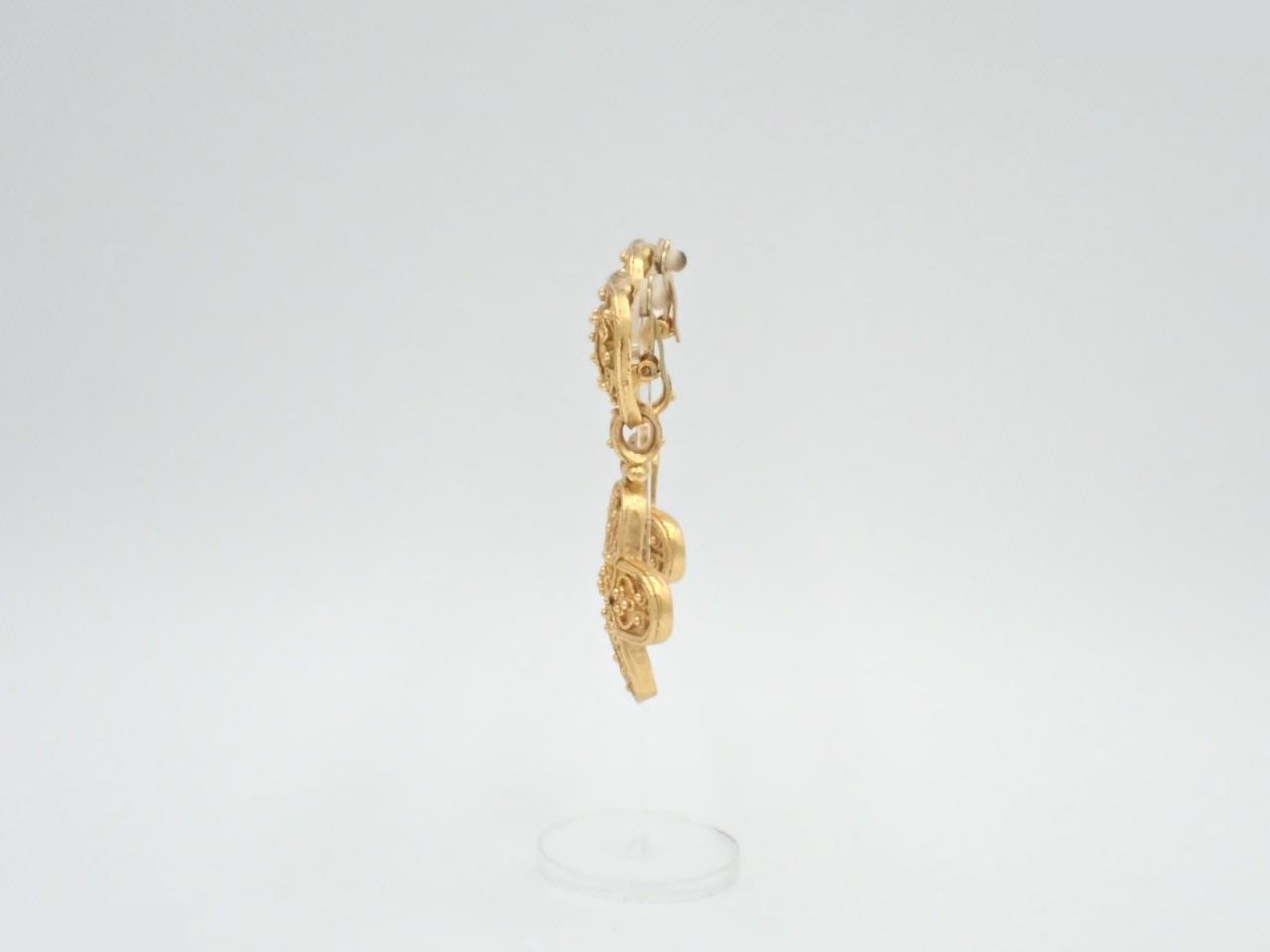 Vintage Classic Cross Coco Mark Earrings — view 3