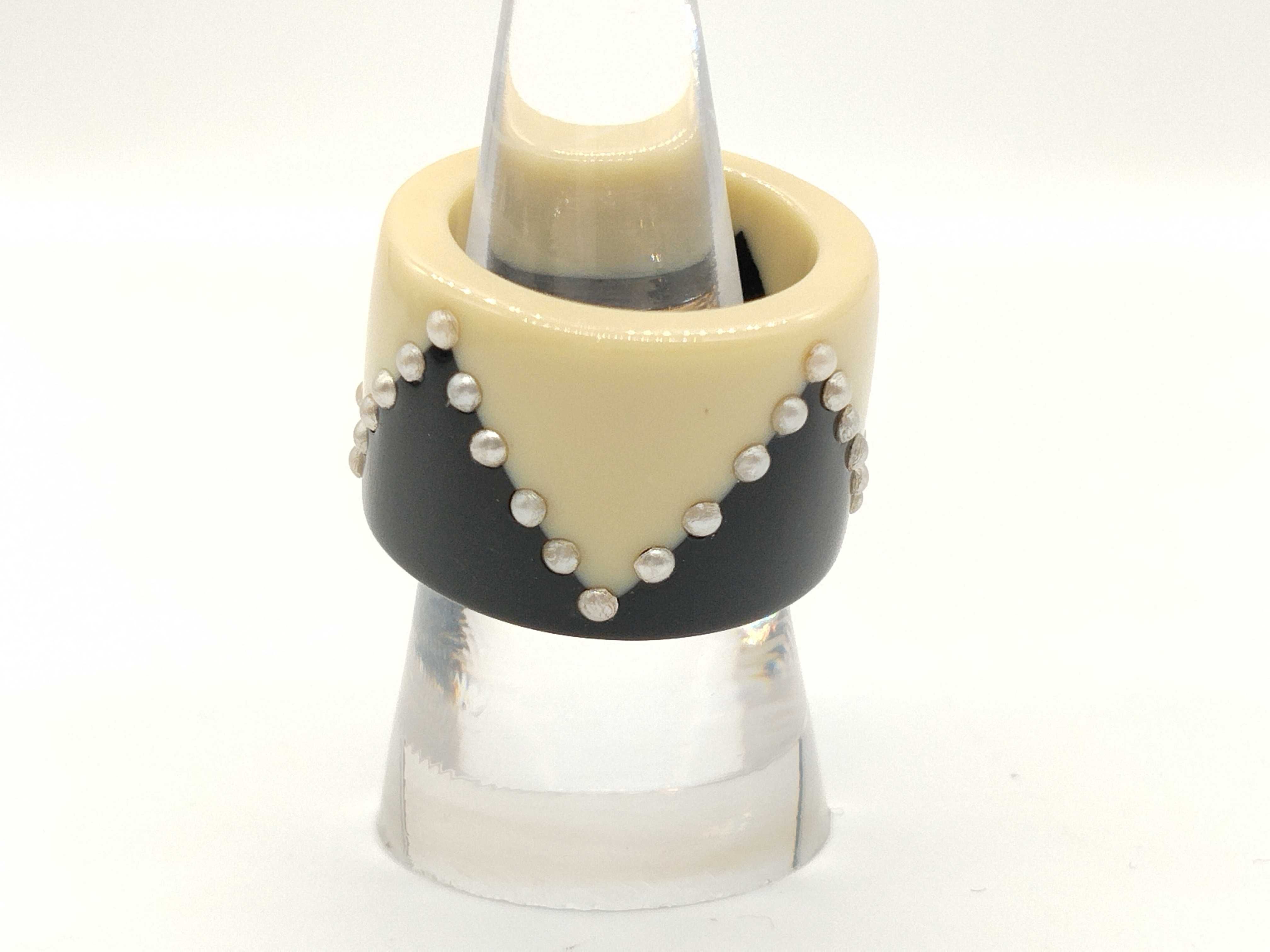 Coco Mark 02A Faux Pearl Ring — view 3