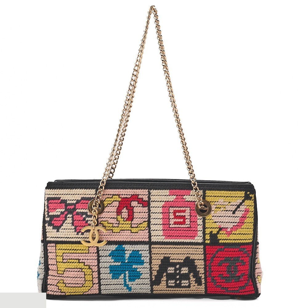 Icon Series Coco Charm Shoulder Bag, Bi-color, Gold Hardware, Series 8 — view 2