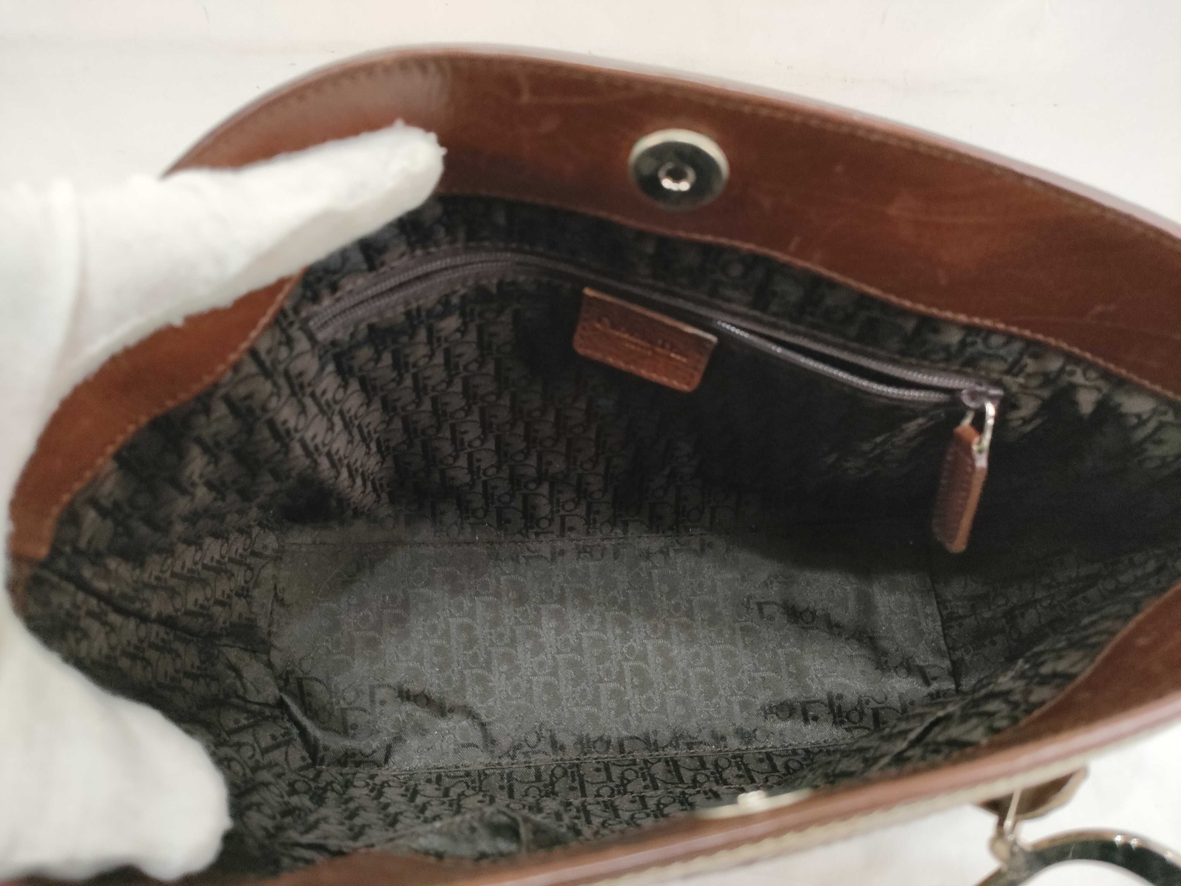 embroidered leather tote bag/handbag — view 11
