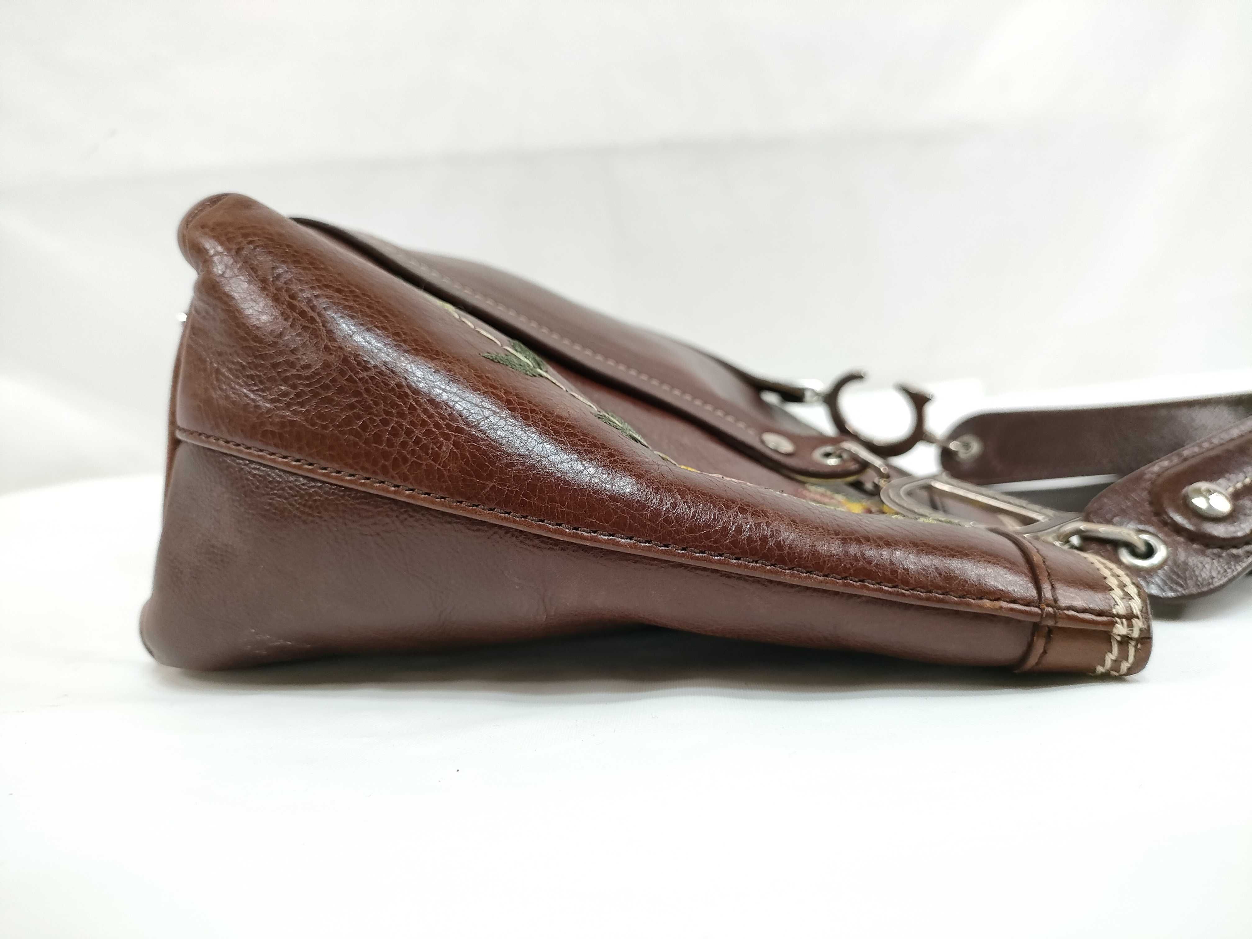 embroidered leather tote bag/handbag — view 6