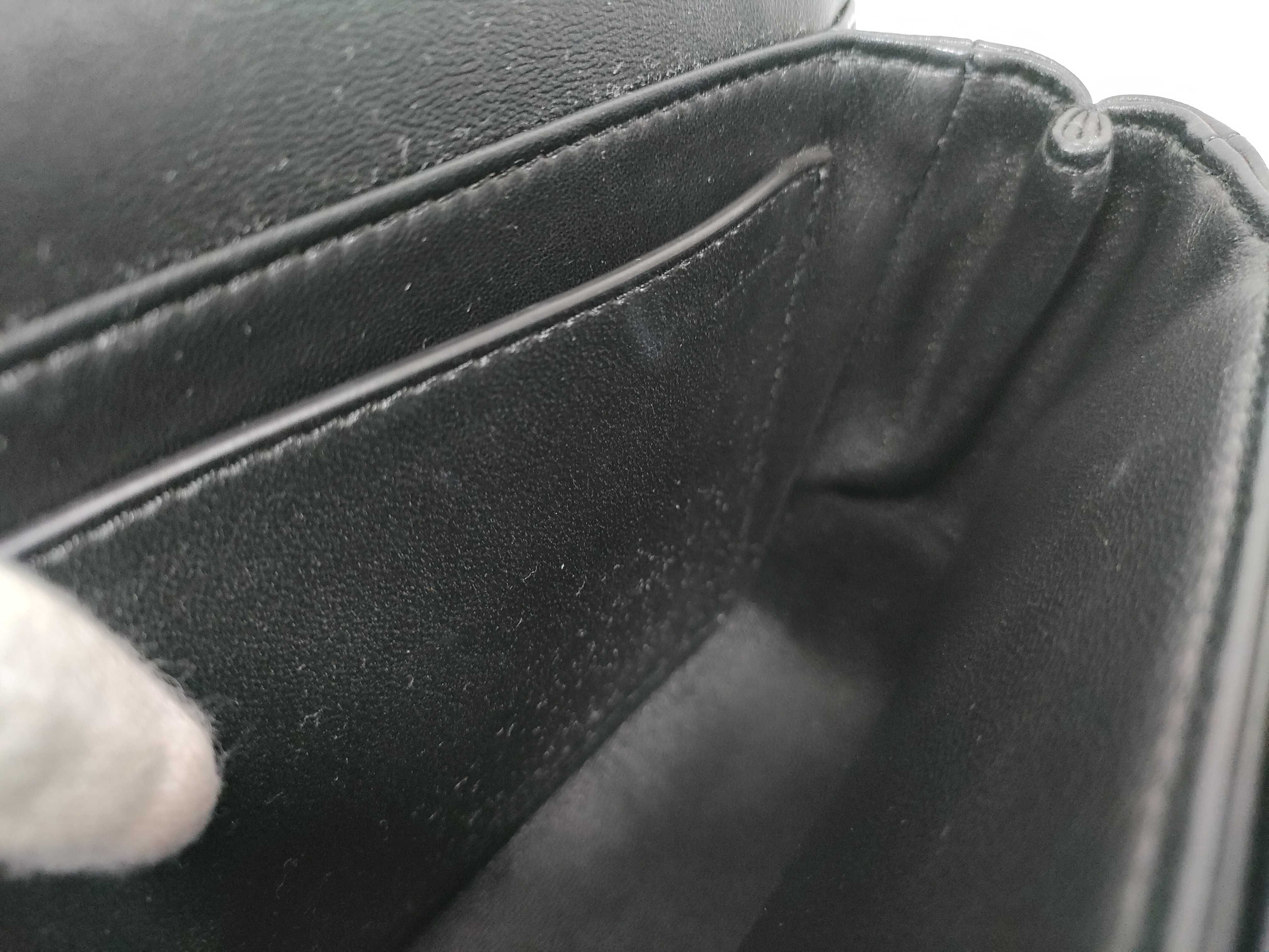 Black Lambskin Chain Shoulder Bag — view 13