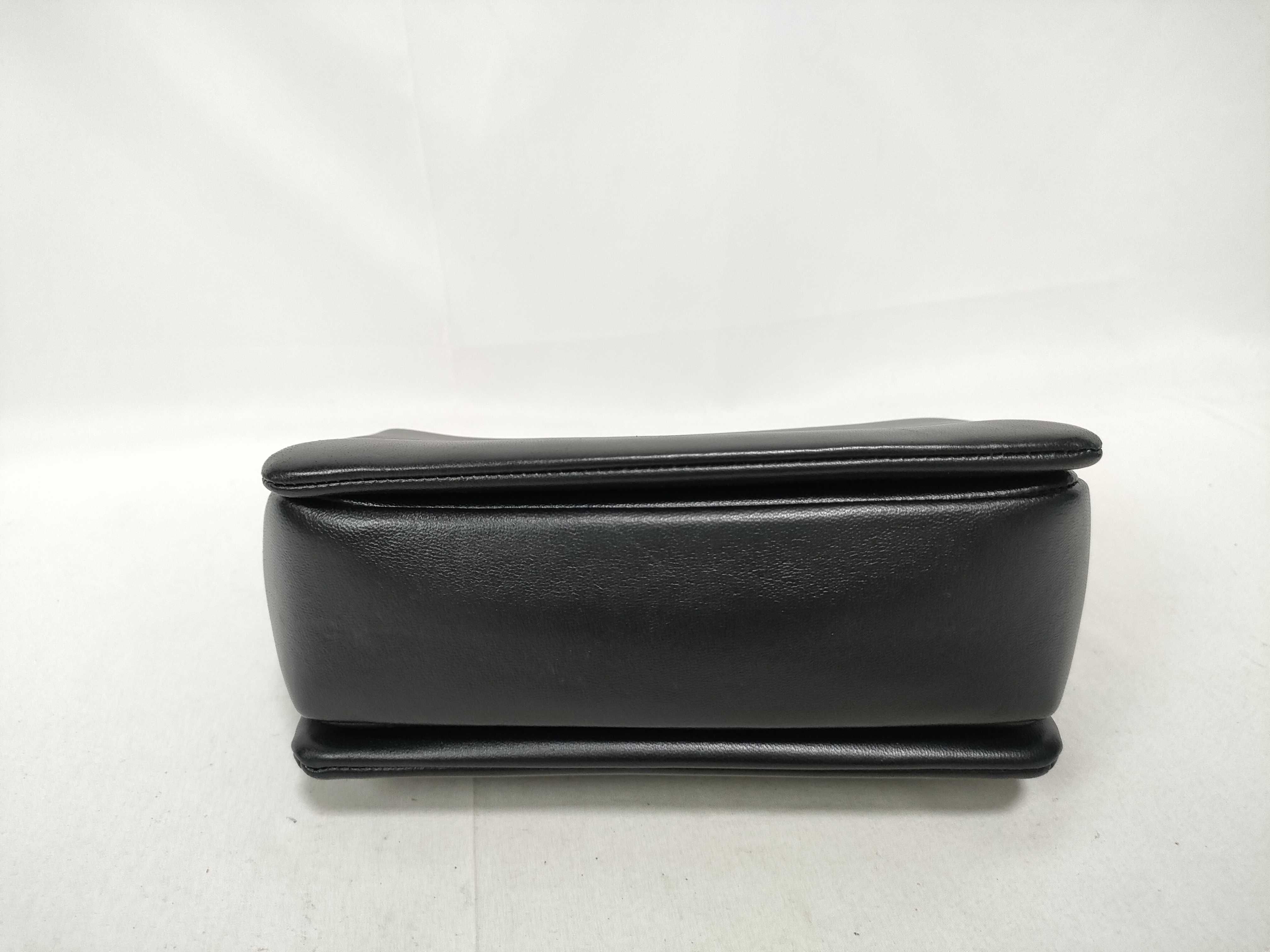 Black Lambskin Chain Shoulder Bag — view 3
