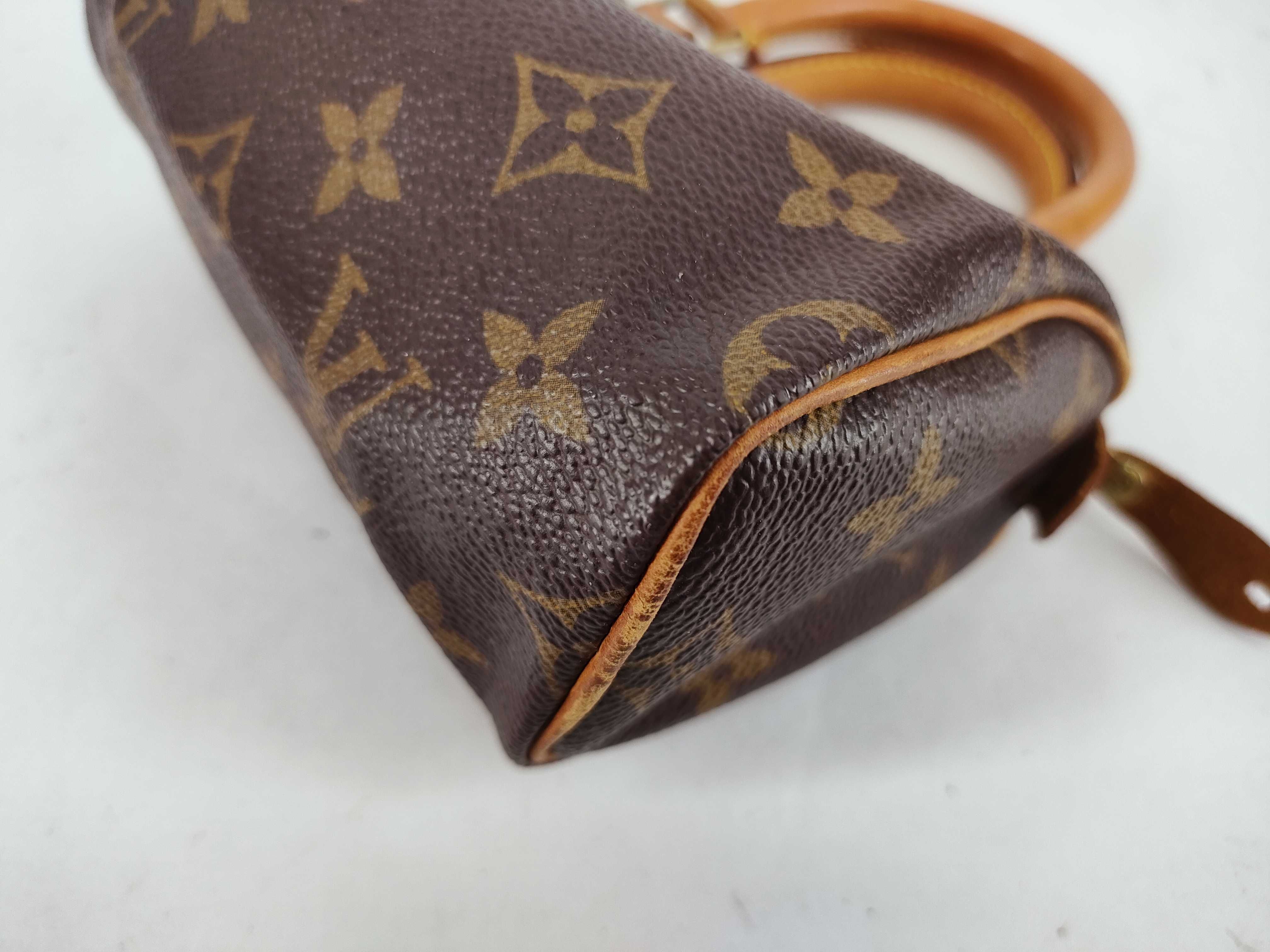 Monogram Graffiti Louis Vuitton LV Mini Speedy Boston Bag with Strap — view 6