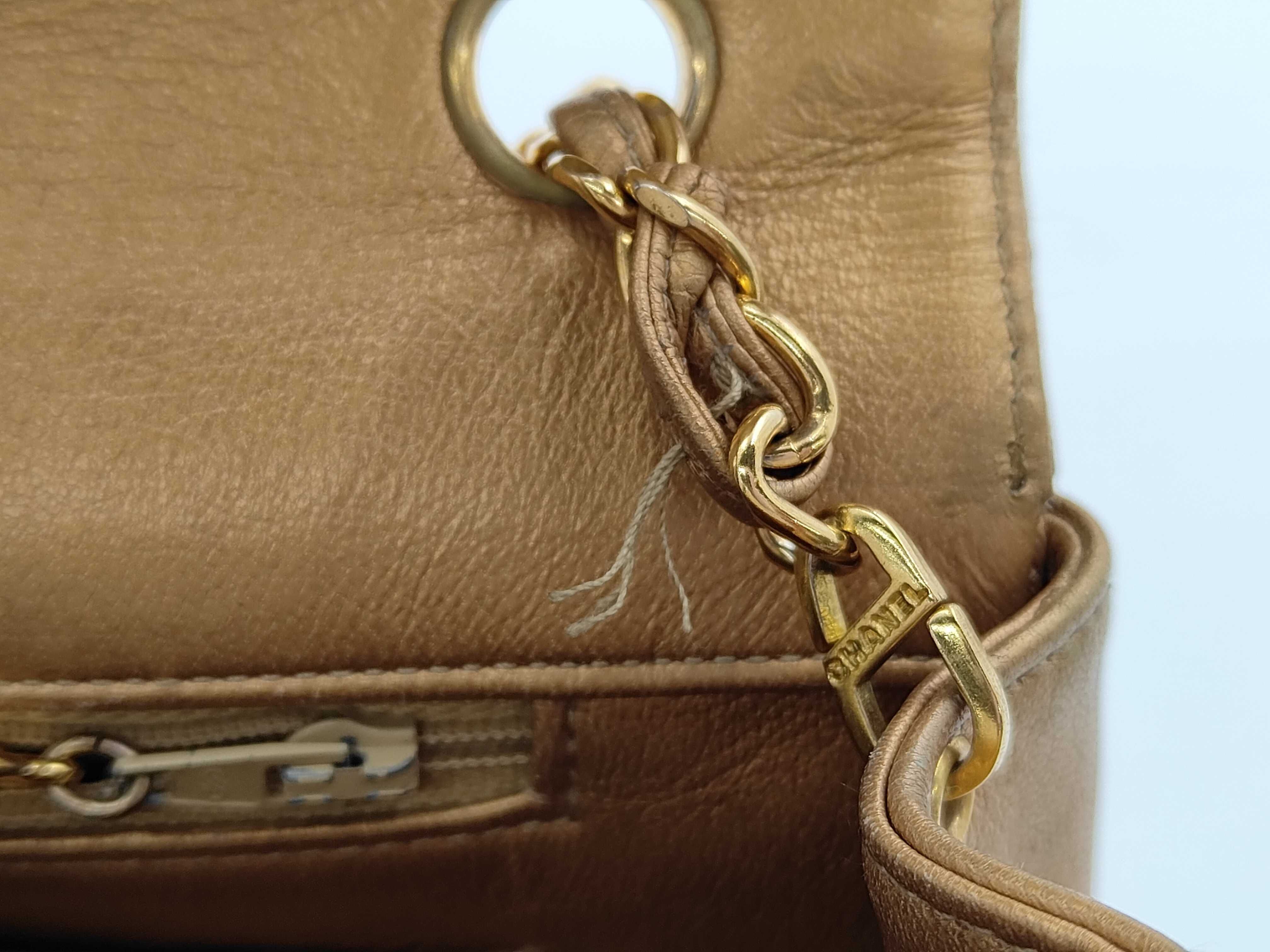 Chain Shoulder Bag Mademoiselle Lambskin Metallic Gold GD Hardware Shoulder Bag — view 13
