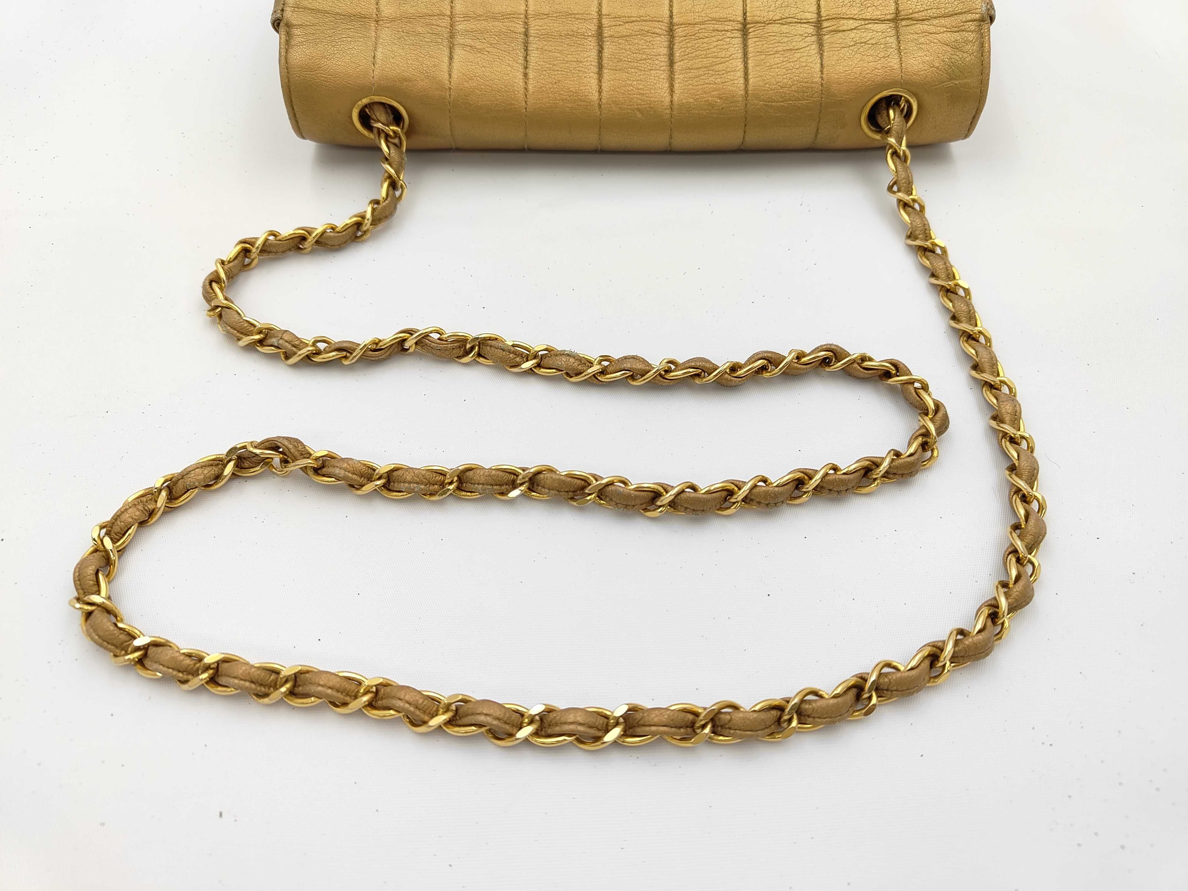 Chain Shoulder Bag Mademoiselle Lambskin Metallic Gold GD Hardware Shoulder Bag — view 3