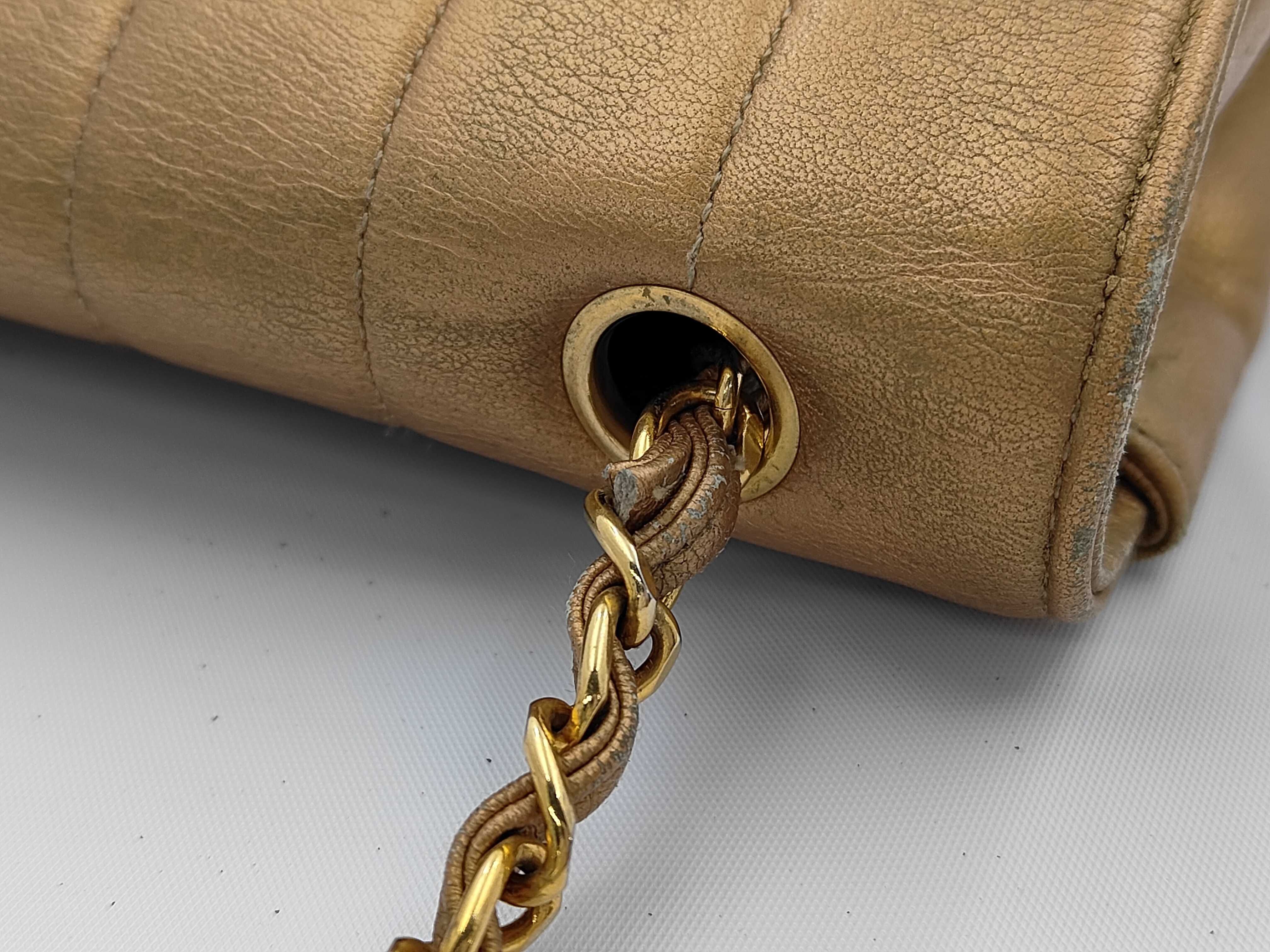Chain Shoulder Bag Mademoiselle Lambskin Metallic Gold GD Hardware Shoulder Bag — view 5