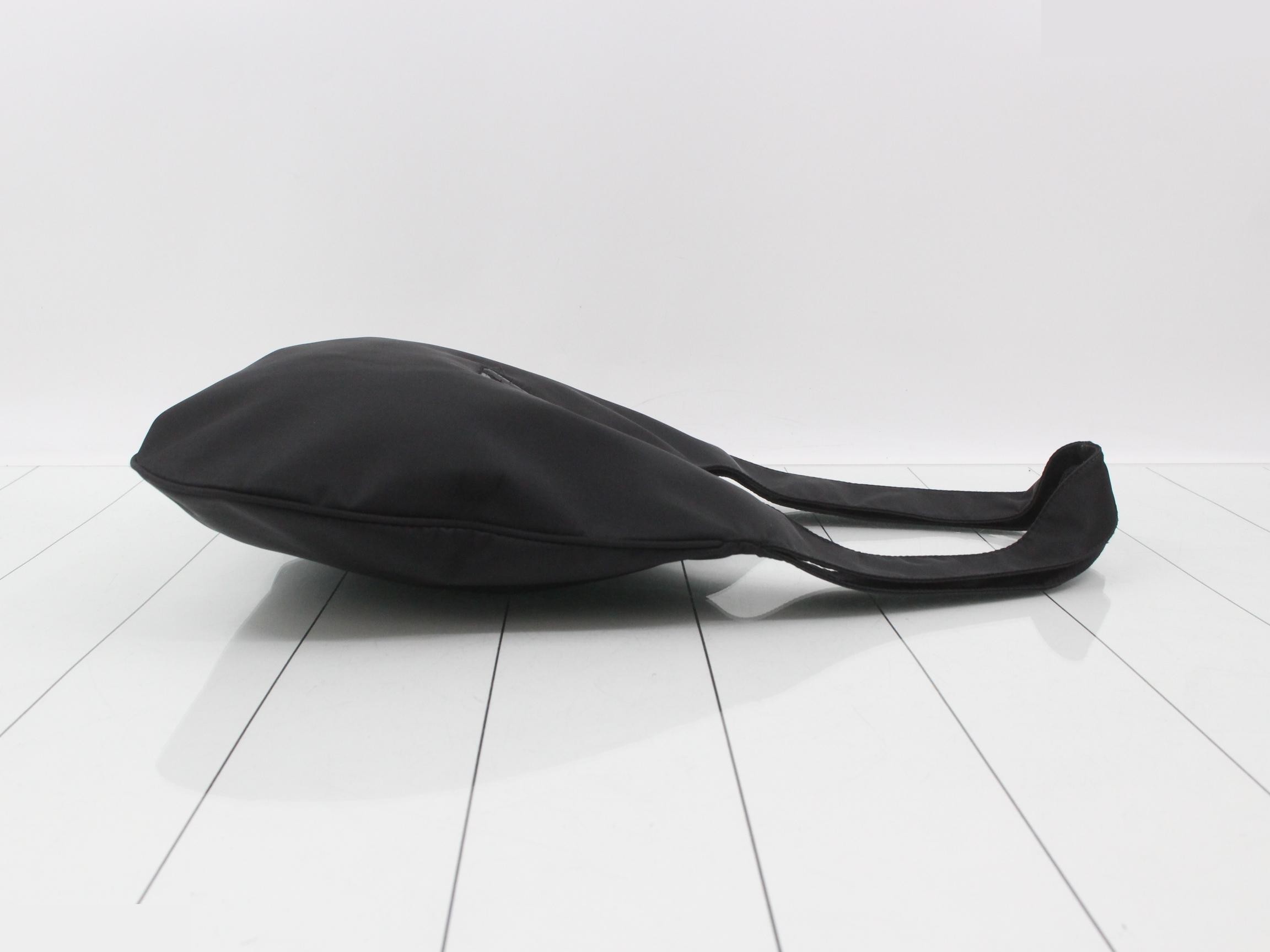 Nylon shoulder bag, black, with dust bag and box. — view 3