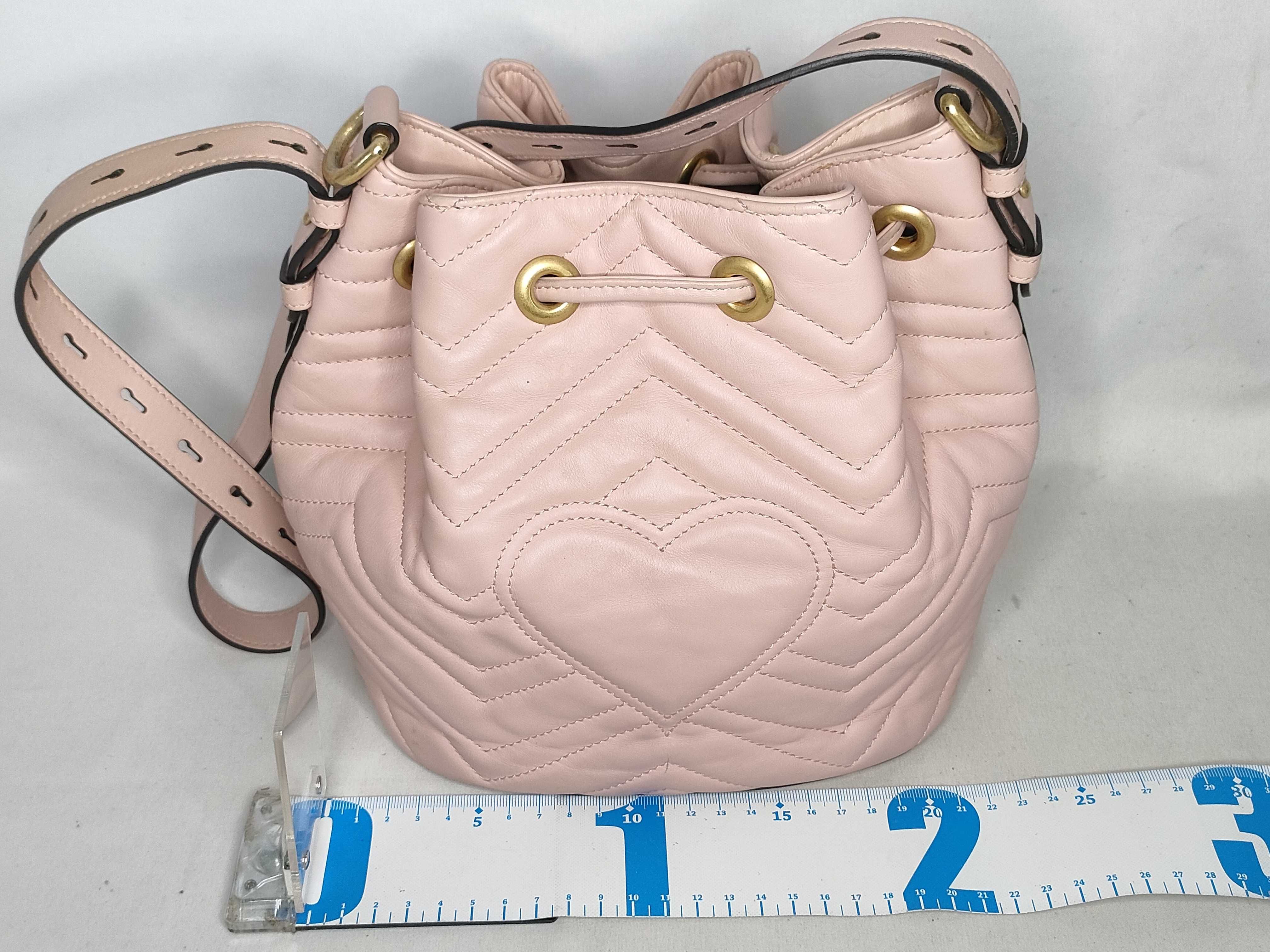 SG-GG Marmont Leather 2-Way Shoulder Bag Pink 476674 Handbag — view 2