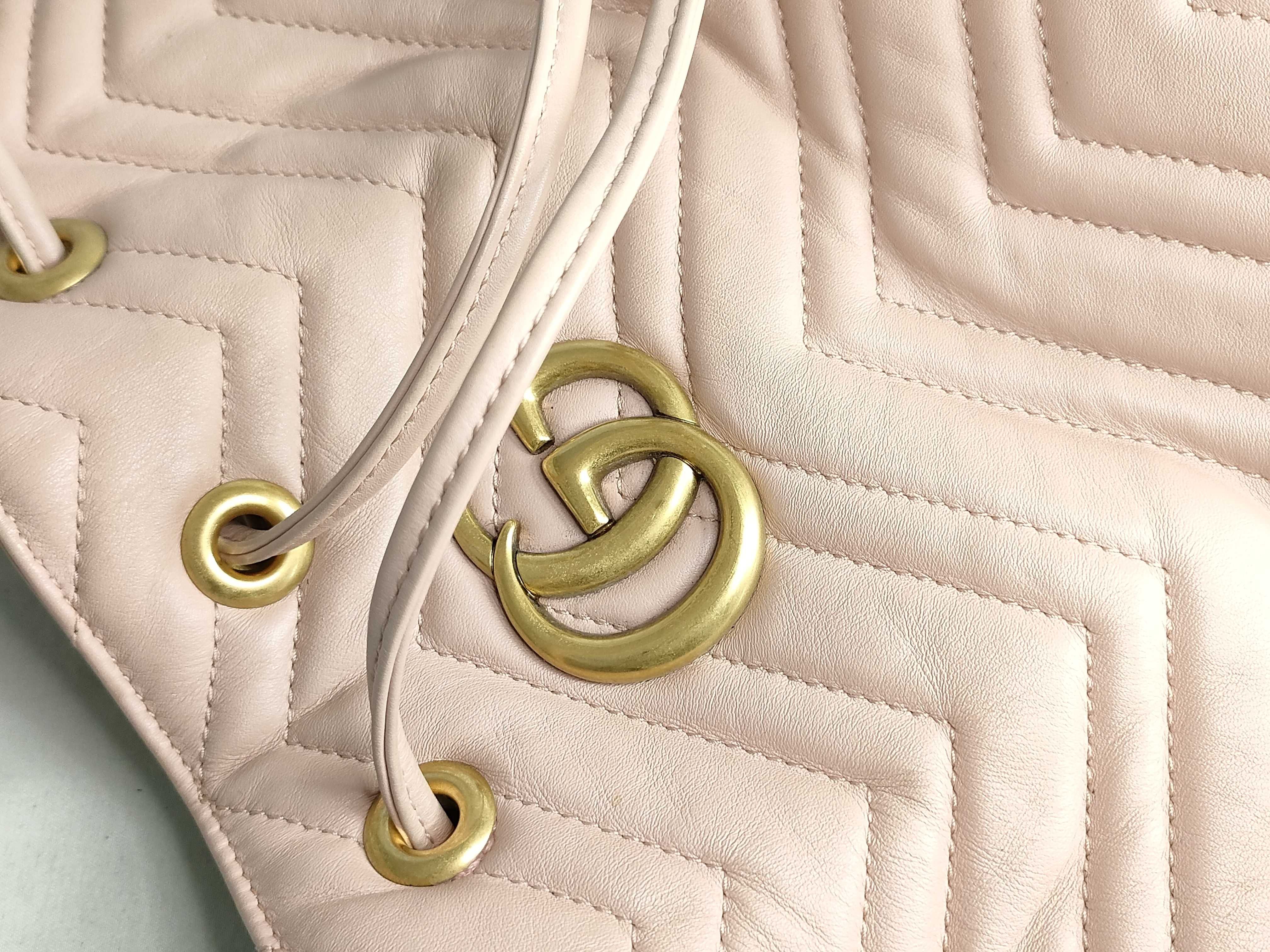 SG-GG Marmont Leather 2-Way Shoulder Bag Pink 476674 Handbag — view 13