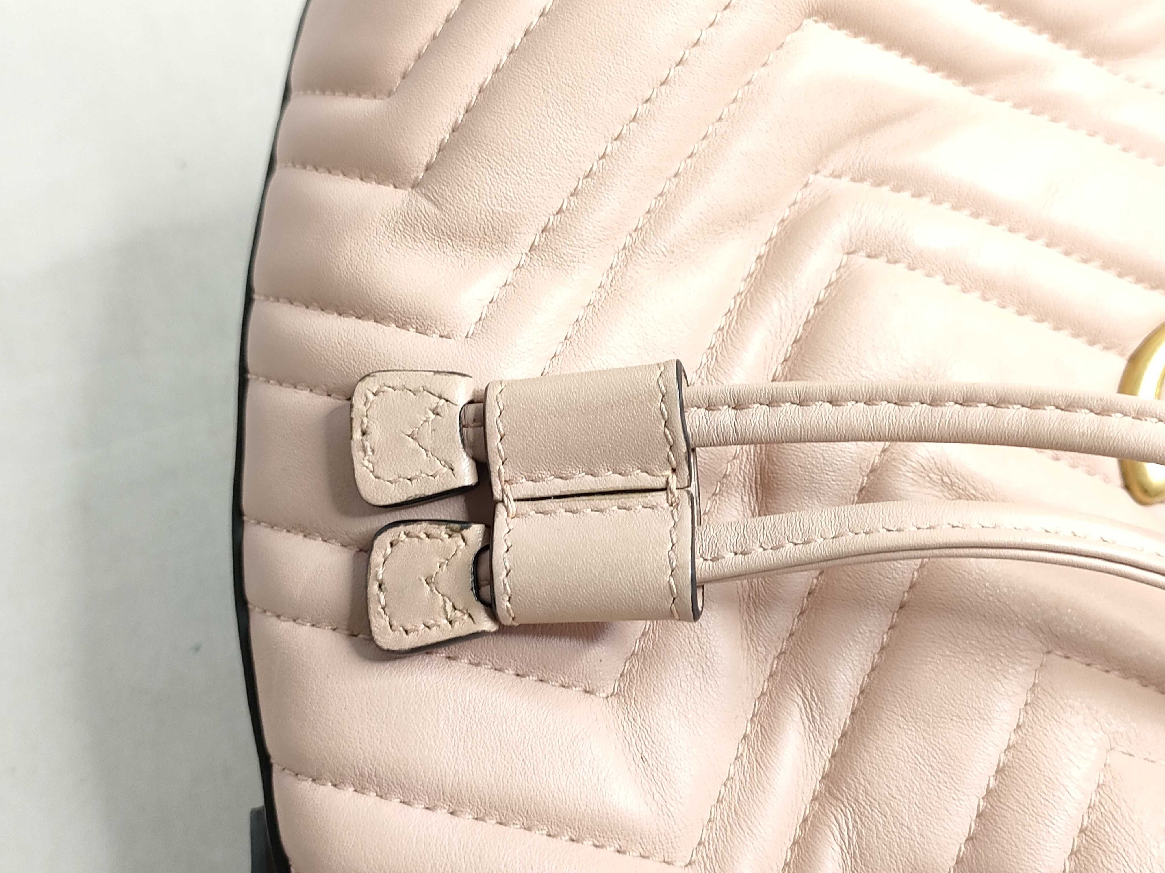 SG-GG Marmont Leather 2-Way Shoulder Bag Pink 476674 Handbag — view 14