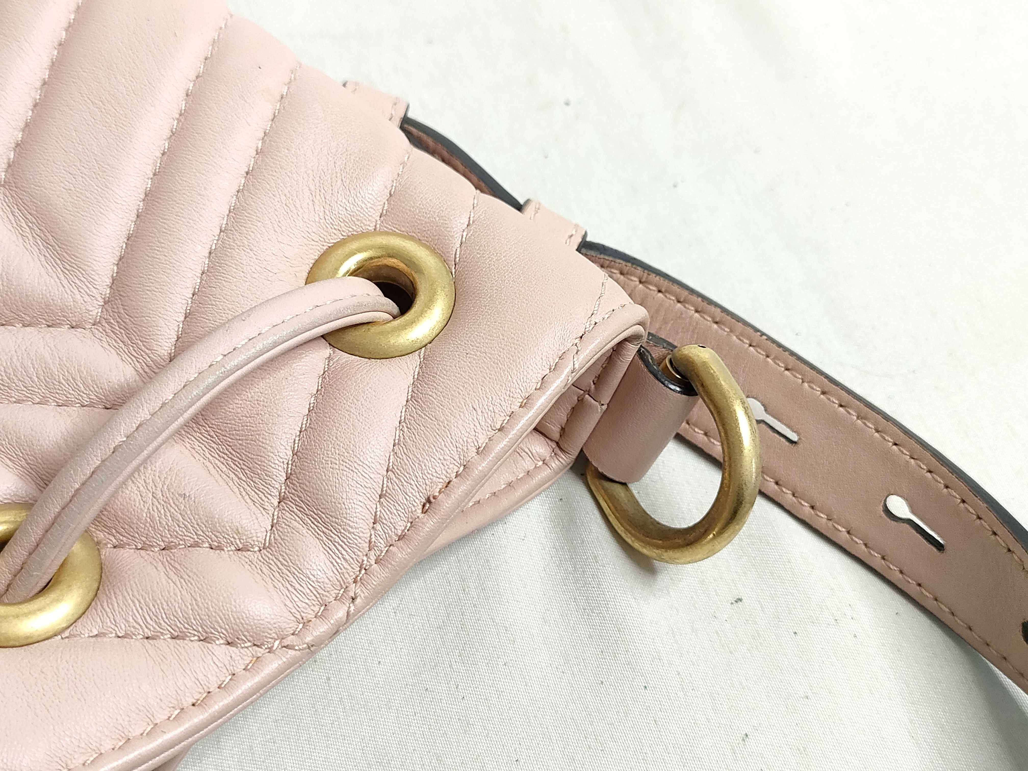 SG-GG Marmont Leather 2-Way Shoulder Bag Pink 476674 Handbag — view 15