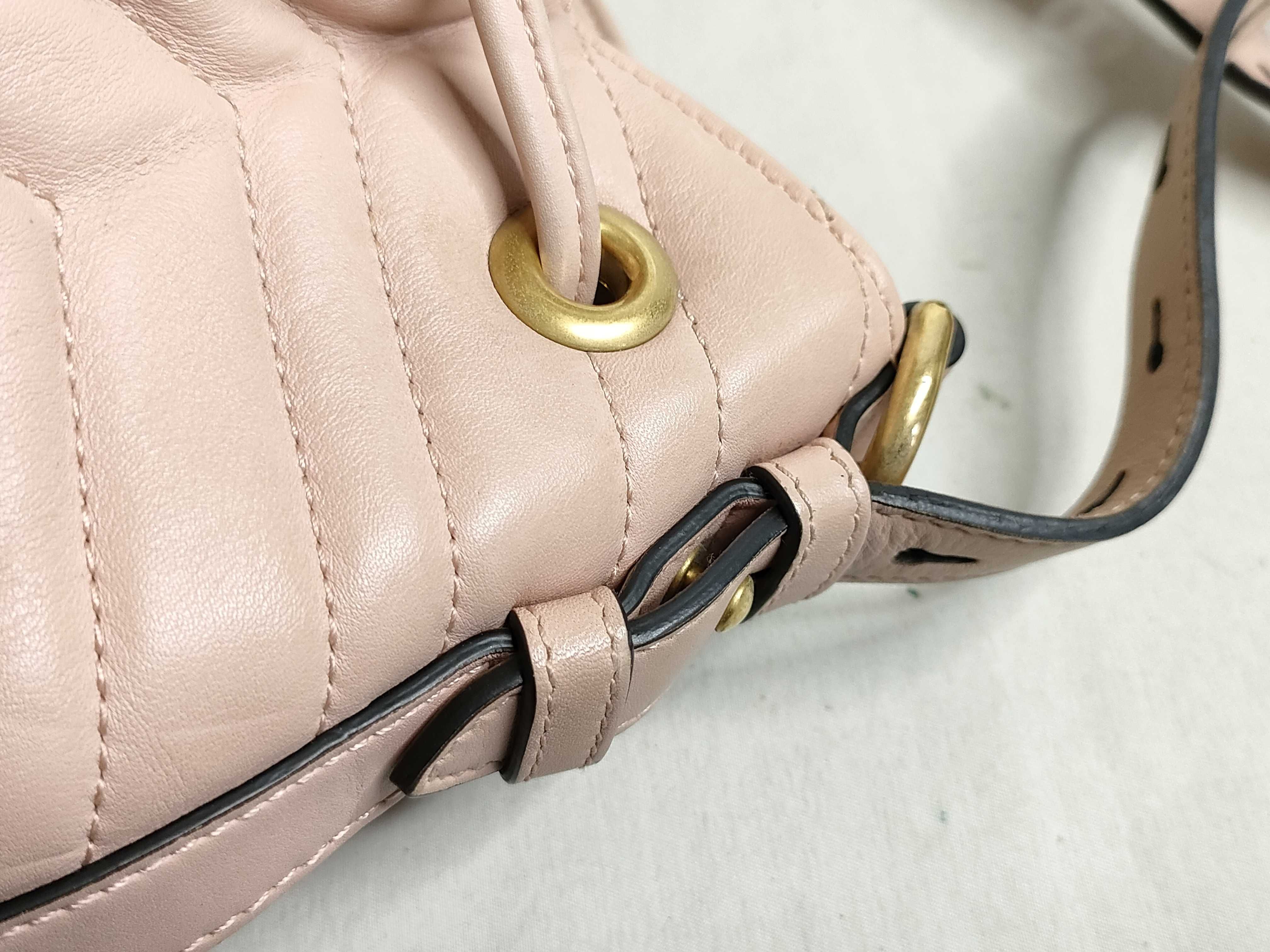 SG-GG Marmont Leather 2-Way Shoulder Bag Pink 476674 Handbag — view 5