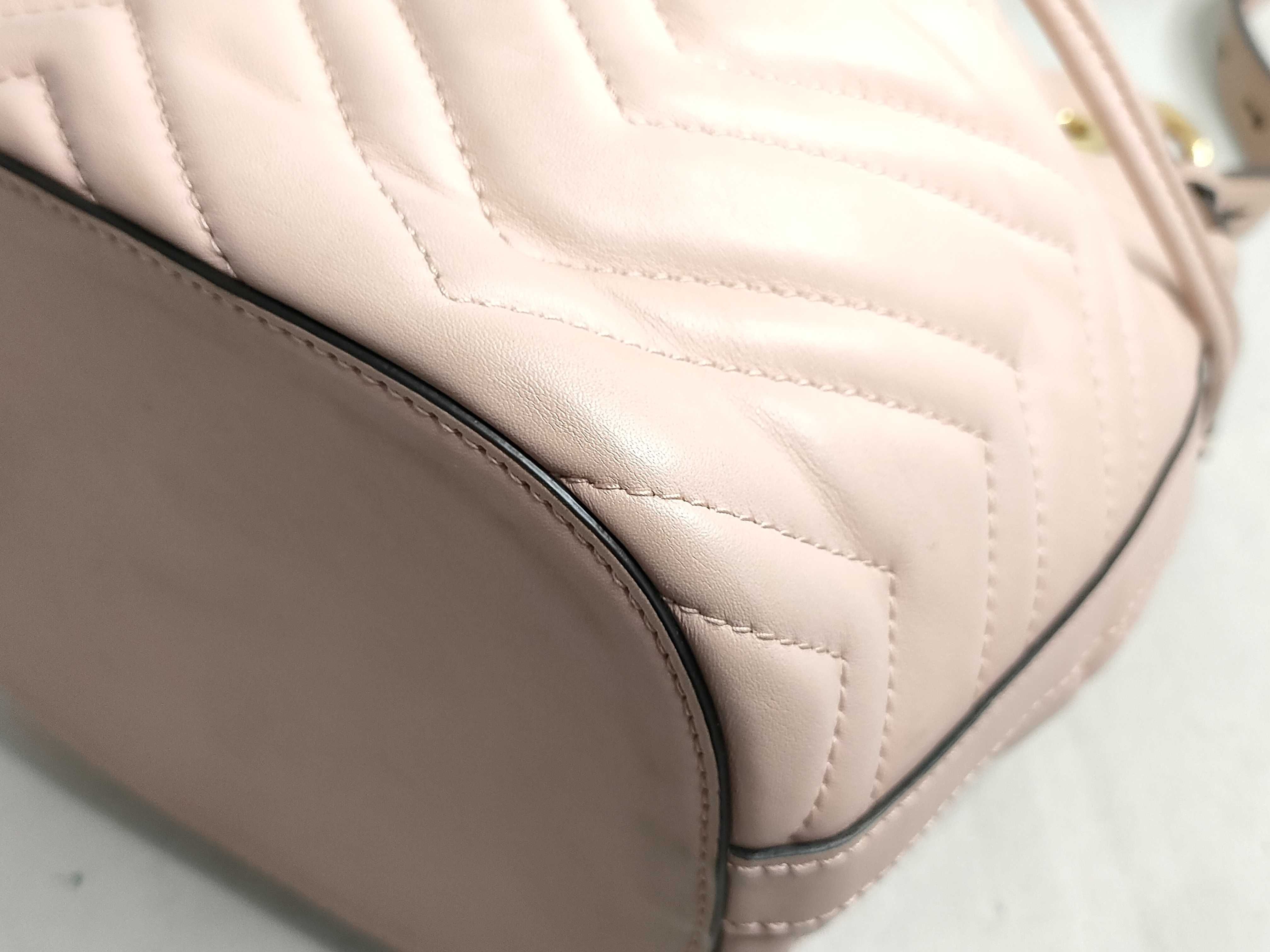 SG-GG Marmont Leather 2-Way Shoulder Bag Pink 476674 Handbag — view 7