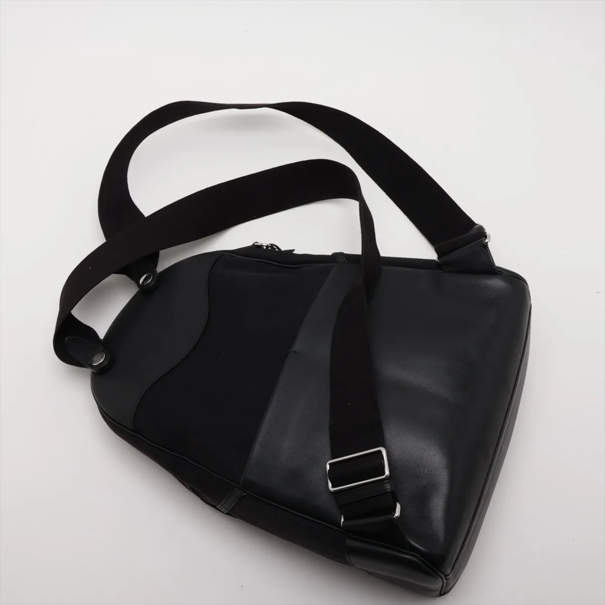 Sac à Dos Allback Toile Bivaque x Veau Swift Black Silver Hardware B: 2023 — view 6