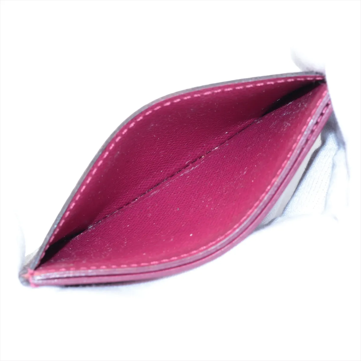 Monogram Portecartes Simple M60703 CA2146 Fuchsia Card Case — view 3