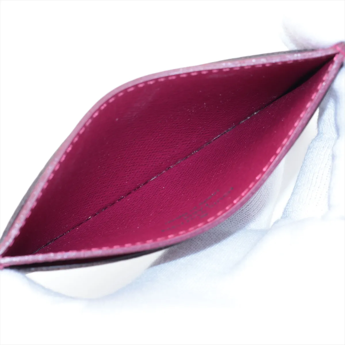 Monogram Portecartes Simple M60703 CA2146 Fuchsia Card Case — view 4