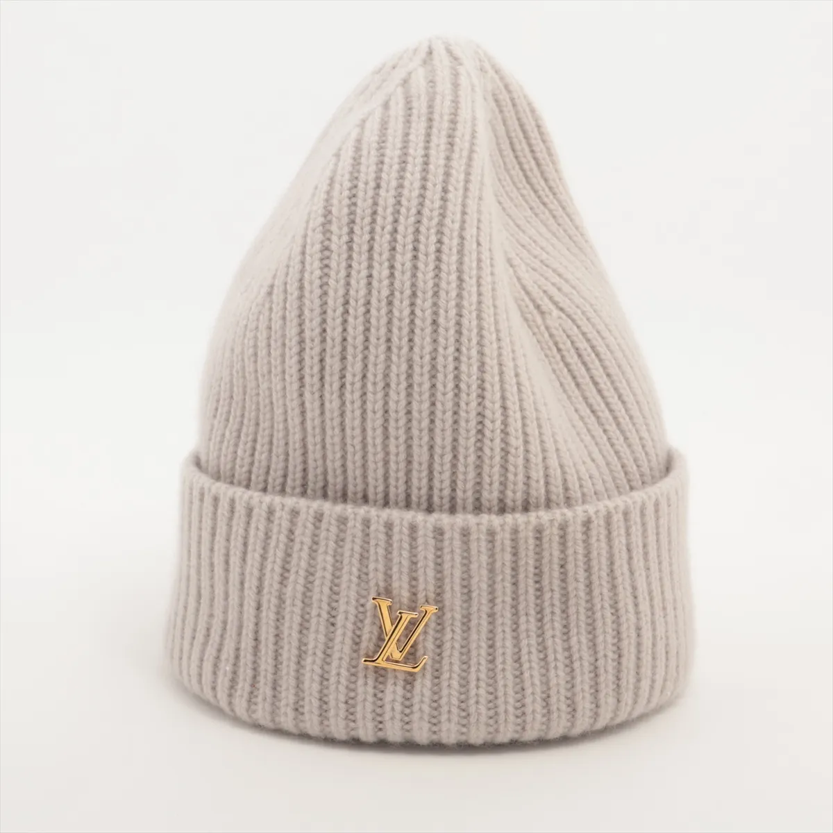 M78970 Beanie LV Spark RN2243 Knit Cap Cashmere Greige — view 2