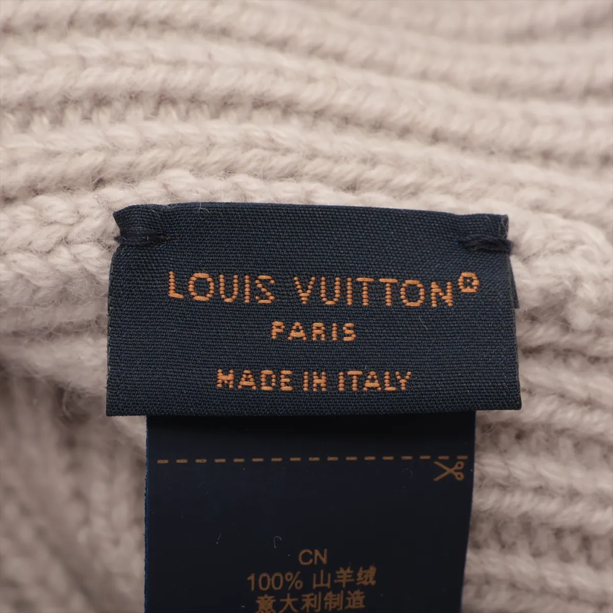 M78970 Beanie LV Spark RN2243 Knit Cap Cashmere Greige — view 5