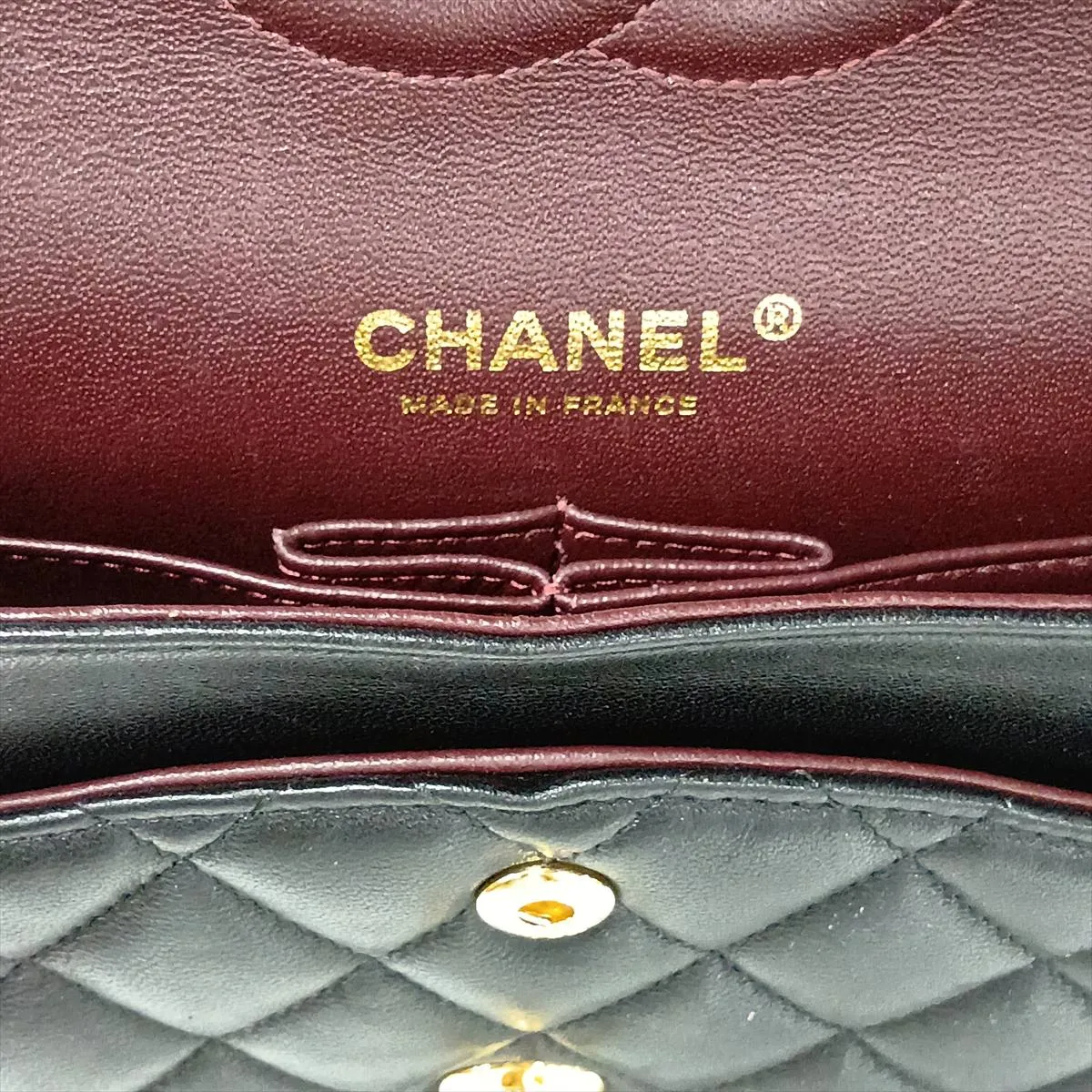 [Individually packaged] Chanel Matelassé 25 Lambskin Double Flap Double Chain Bag, Black with Gold Hardware, 19693633, Serial Number , A01112 — view 15